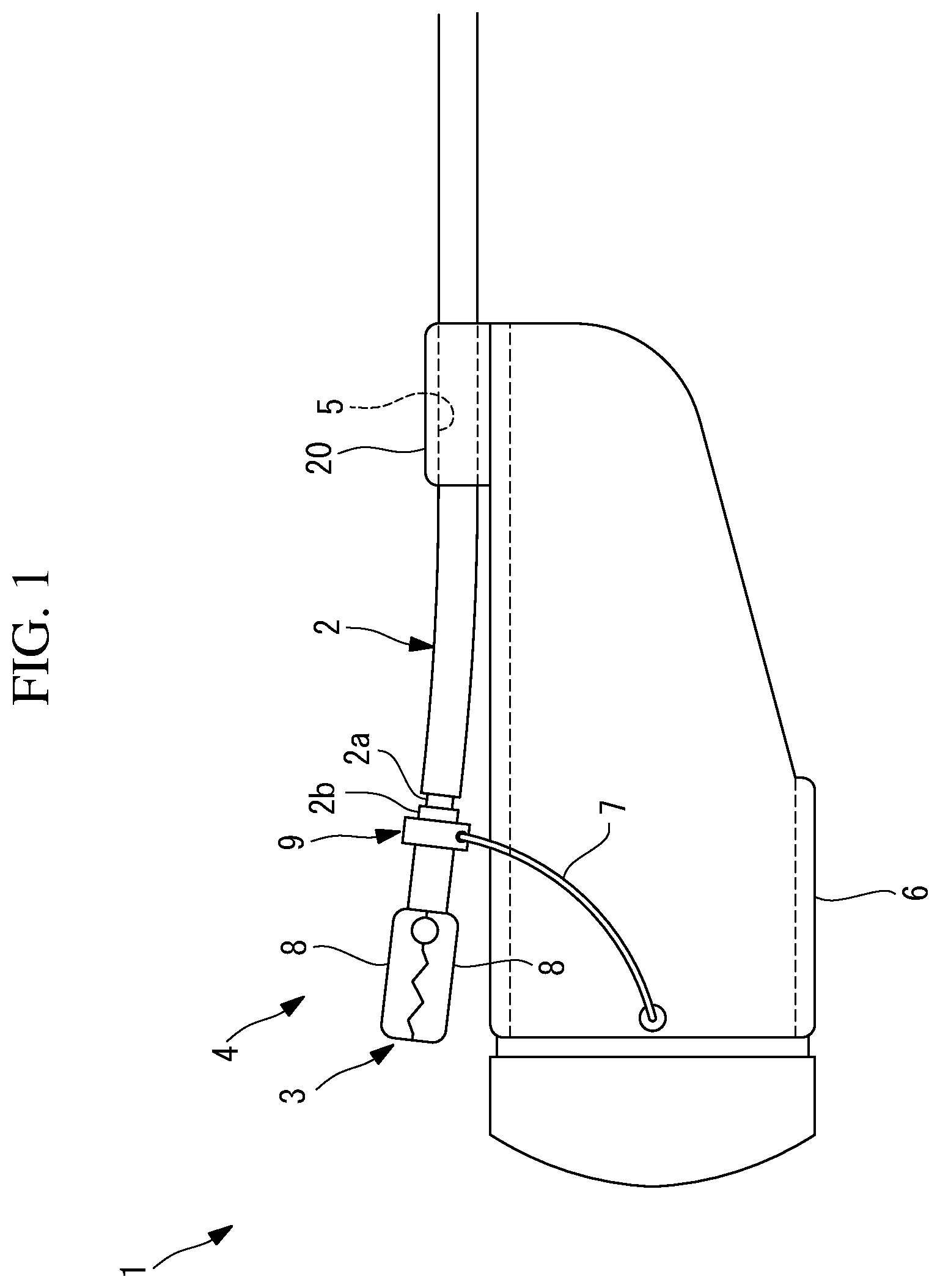 Patent US12588800 Figure 1 – Endoscope treatment tool