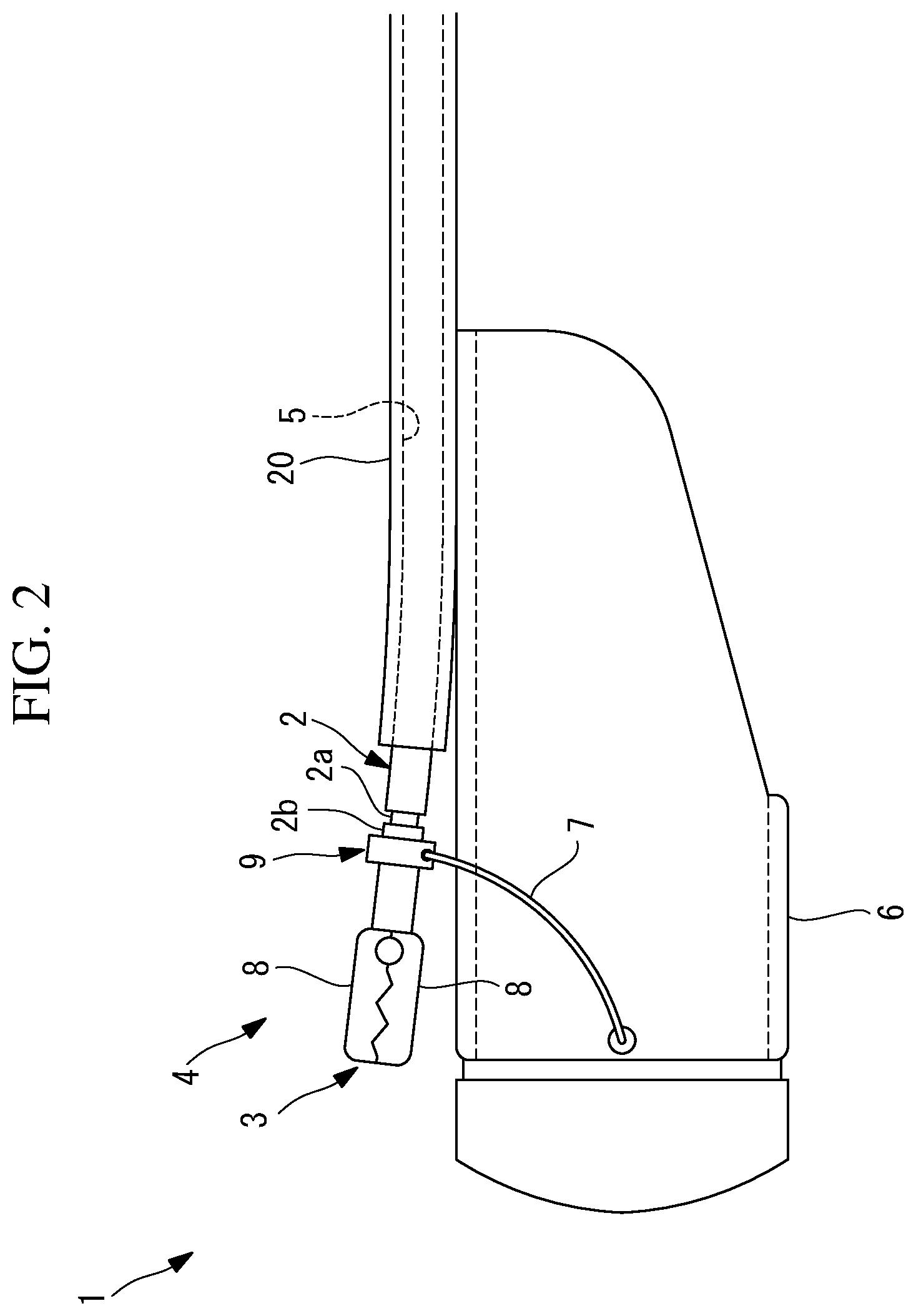Patent US12588800 Figure 2 – Endoscope treatment tool