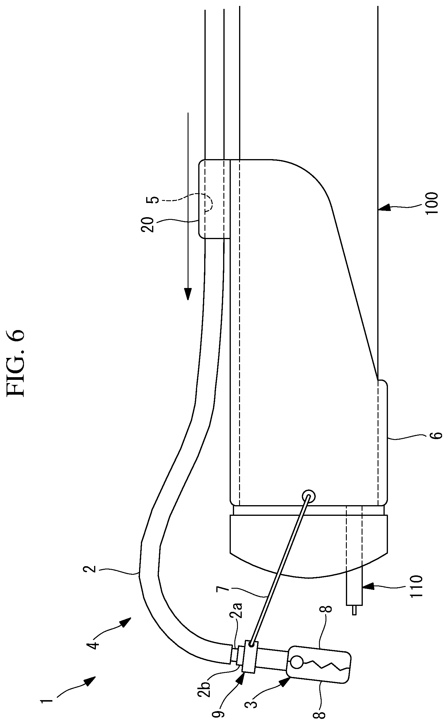Patent US12588800 Figure 5 – Endoscope treatment tool