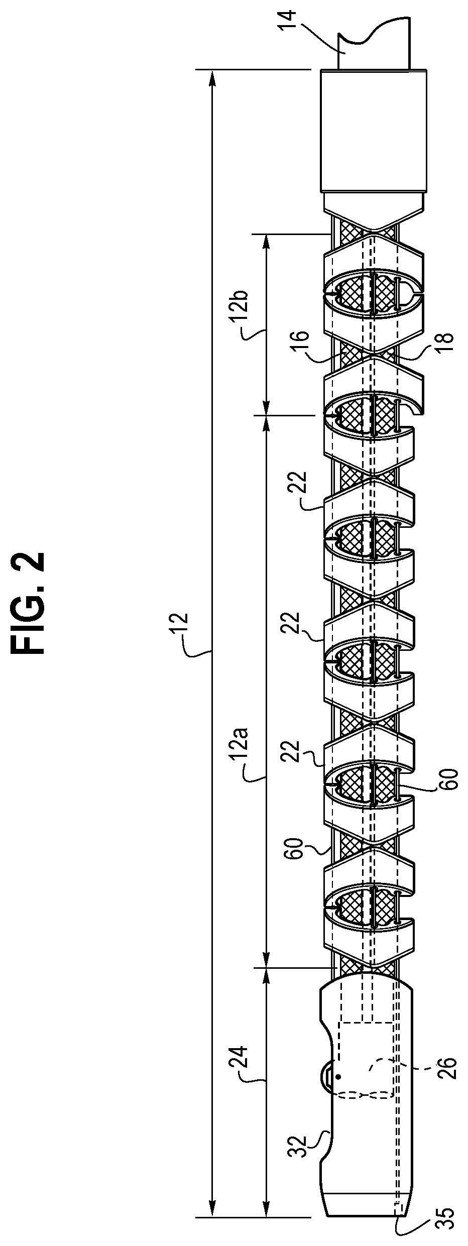 Patent US12588804 Figure 2 – Endoscope bending section