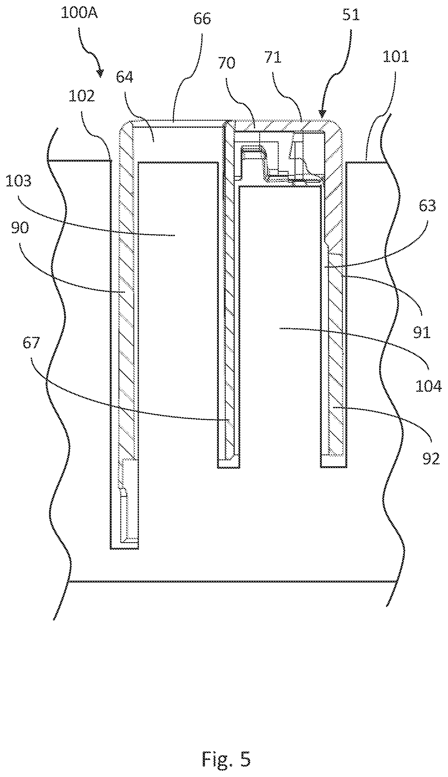 Patent US12588806 Figure 5 – Tip housing for an endoscope with a coated wall surface