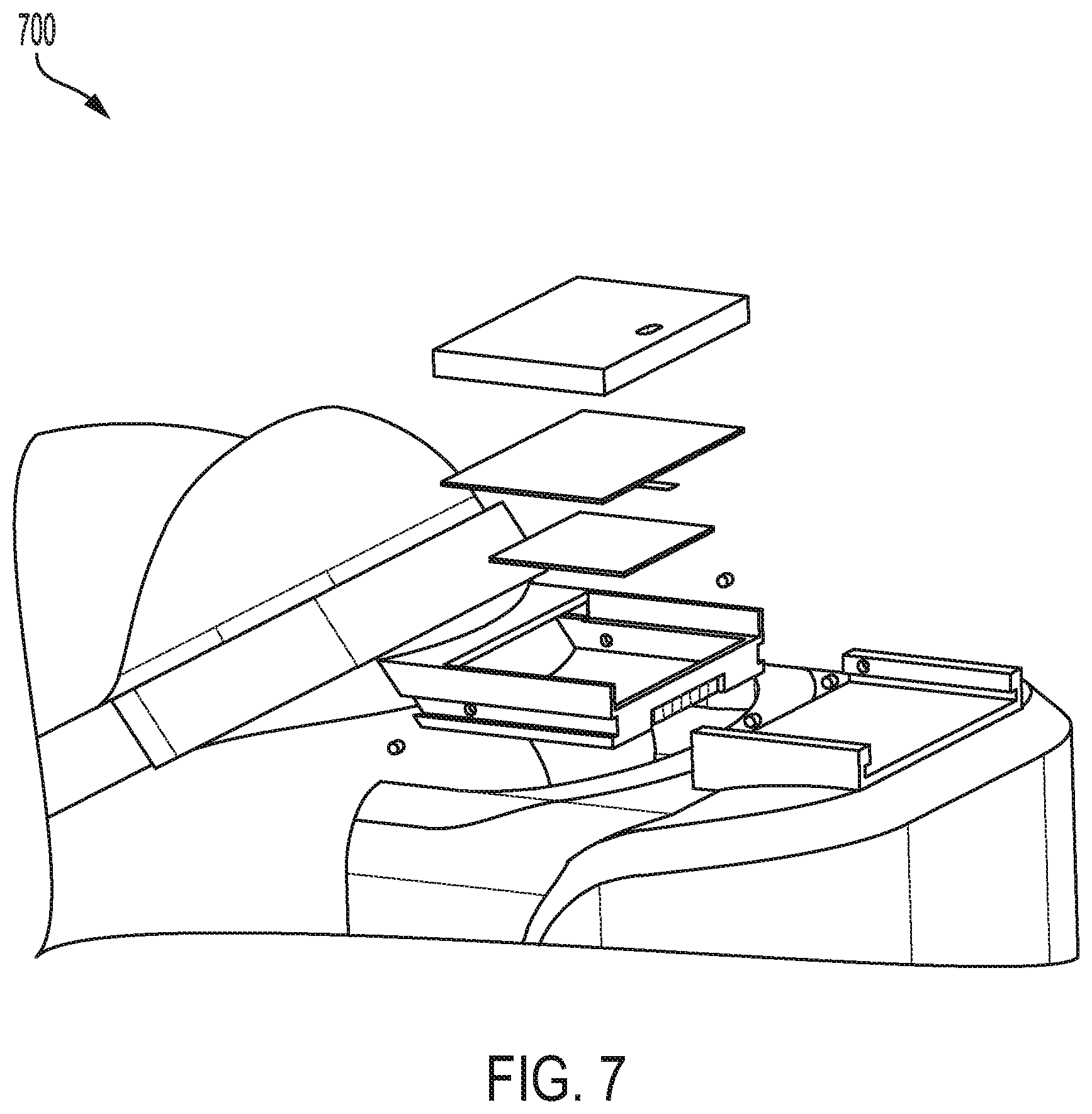 Patent US12588811 Figure 7 – Modular platform for ocular evaluations