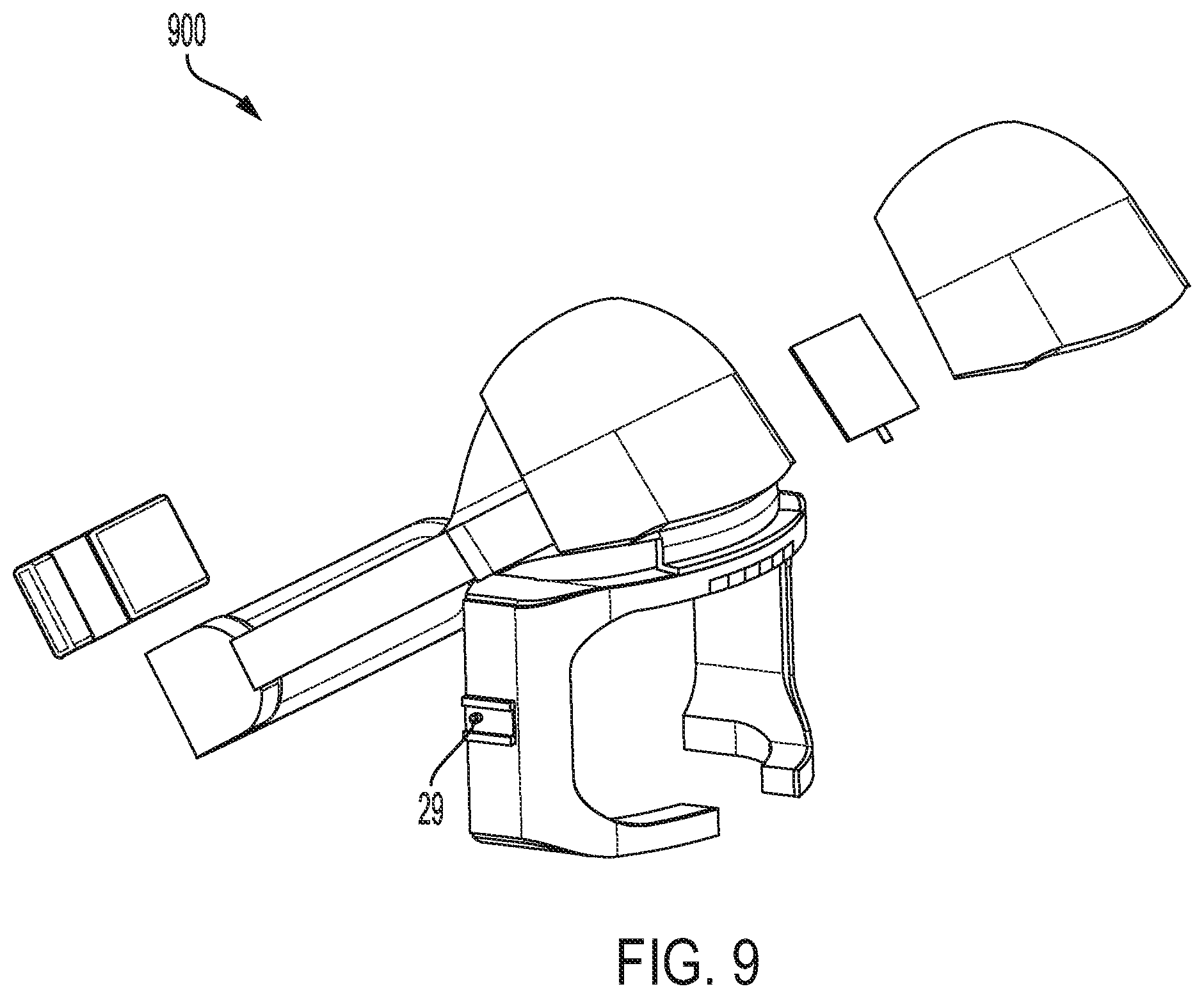 Patent US12588811 Figure 9 – Modular platform for ocular evaluations