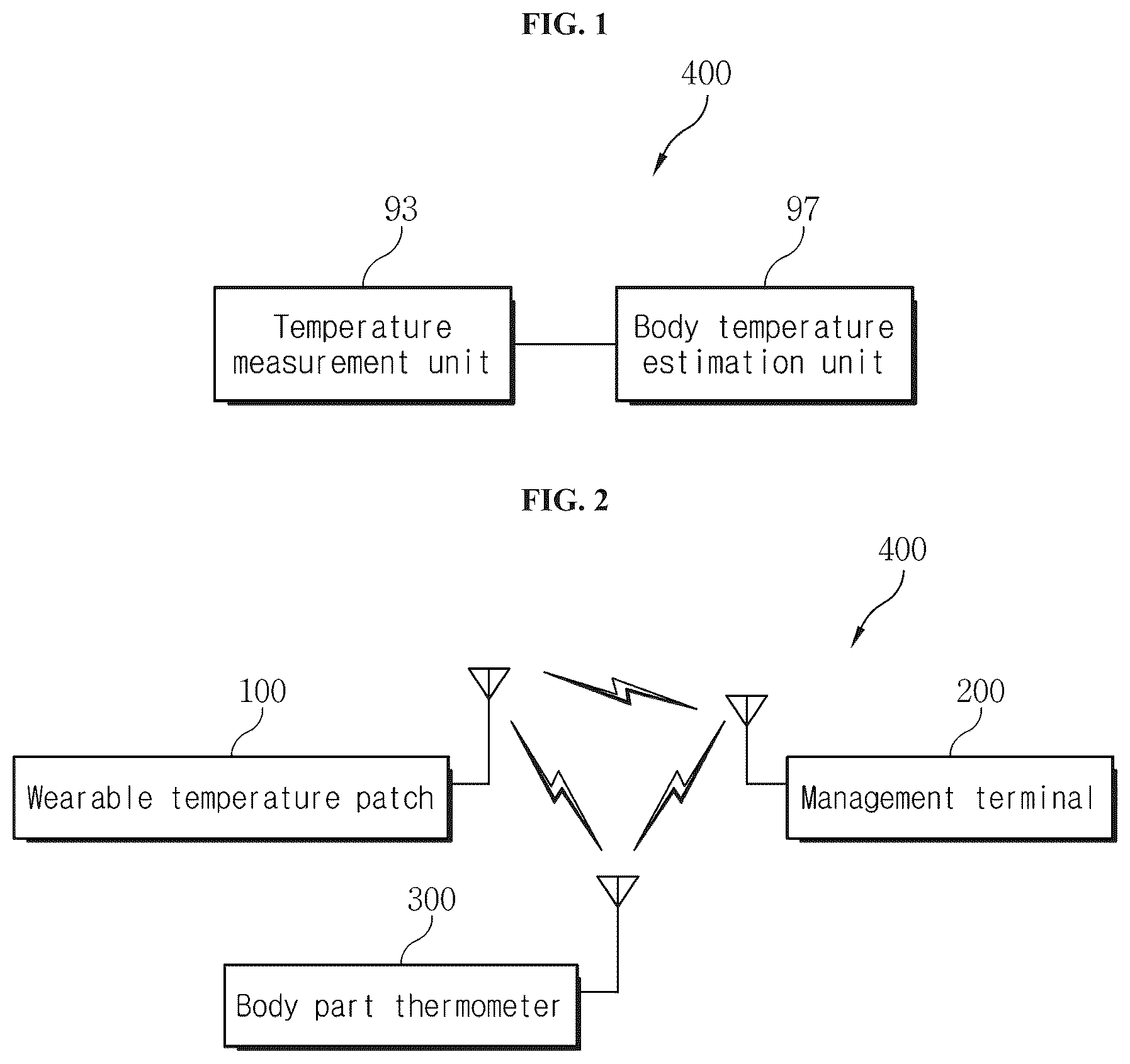 Patent US12588821 Figure 1 – Body temperature estimation system and method based on one-channel temperature sensor