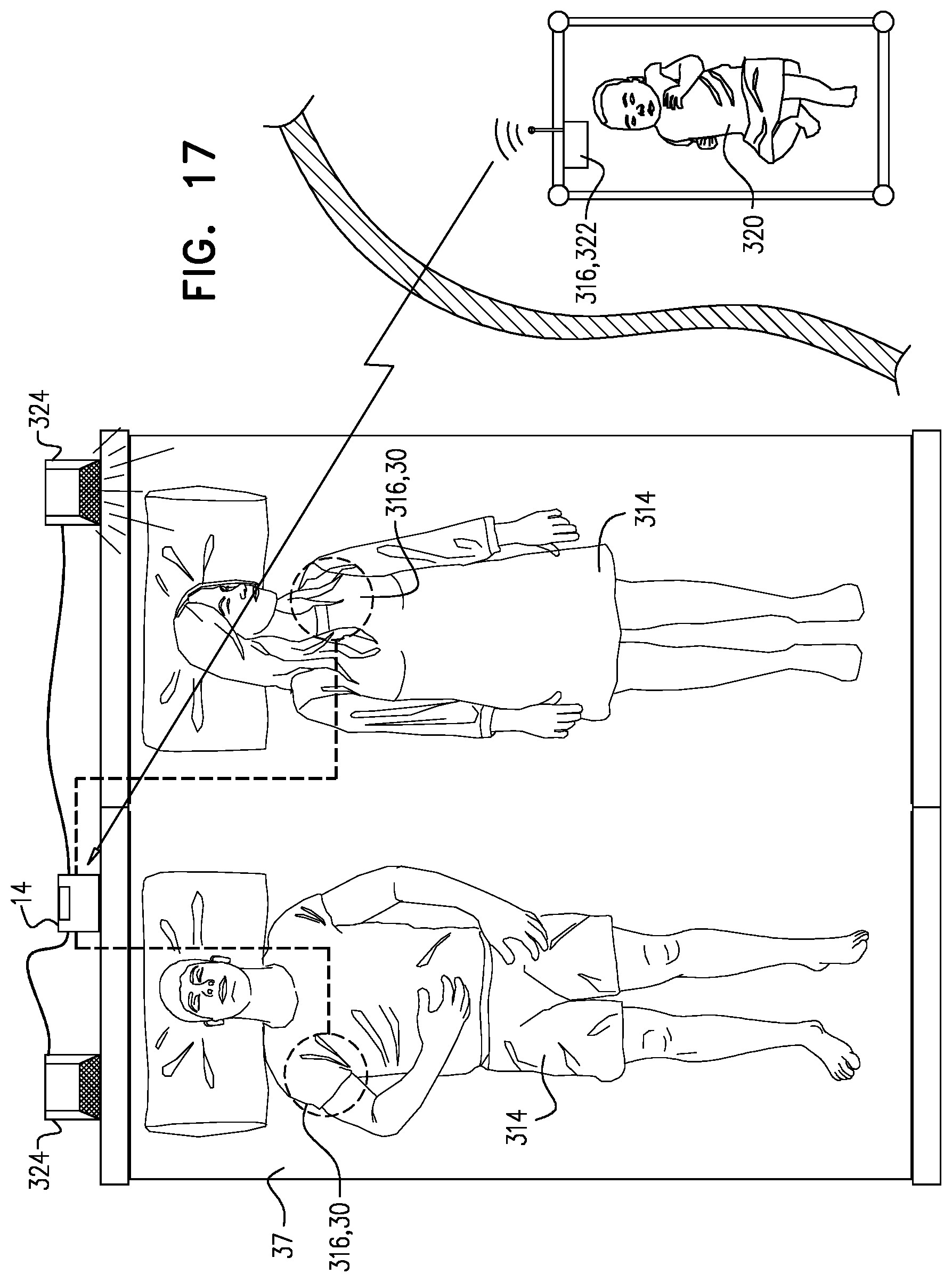 Patent US12588833 Figure 16 – Monitoring a sleeping subject