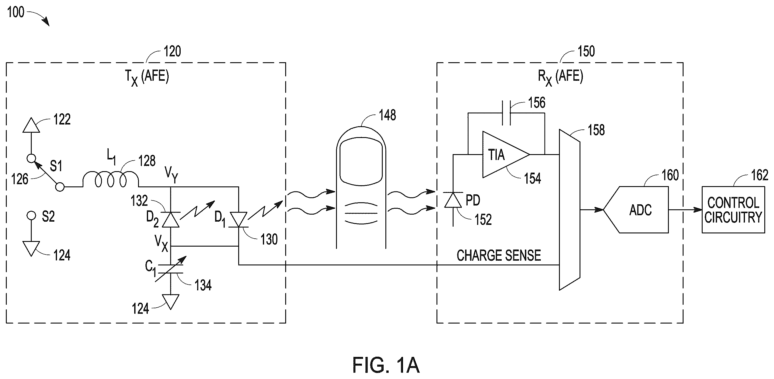 Patent US12588842 — Systems and methods for measuring oxygen in a patient's bloodstream — Figure 1