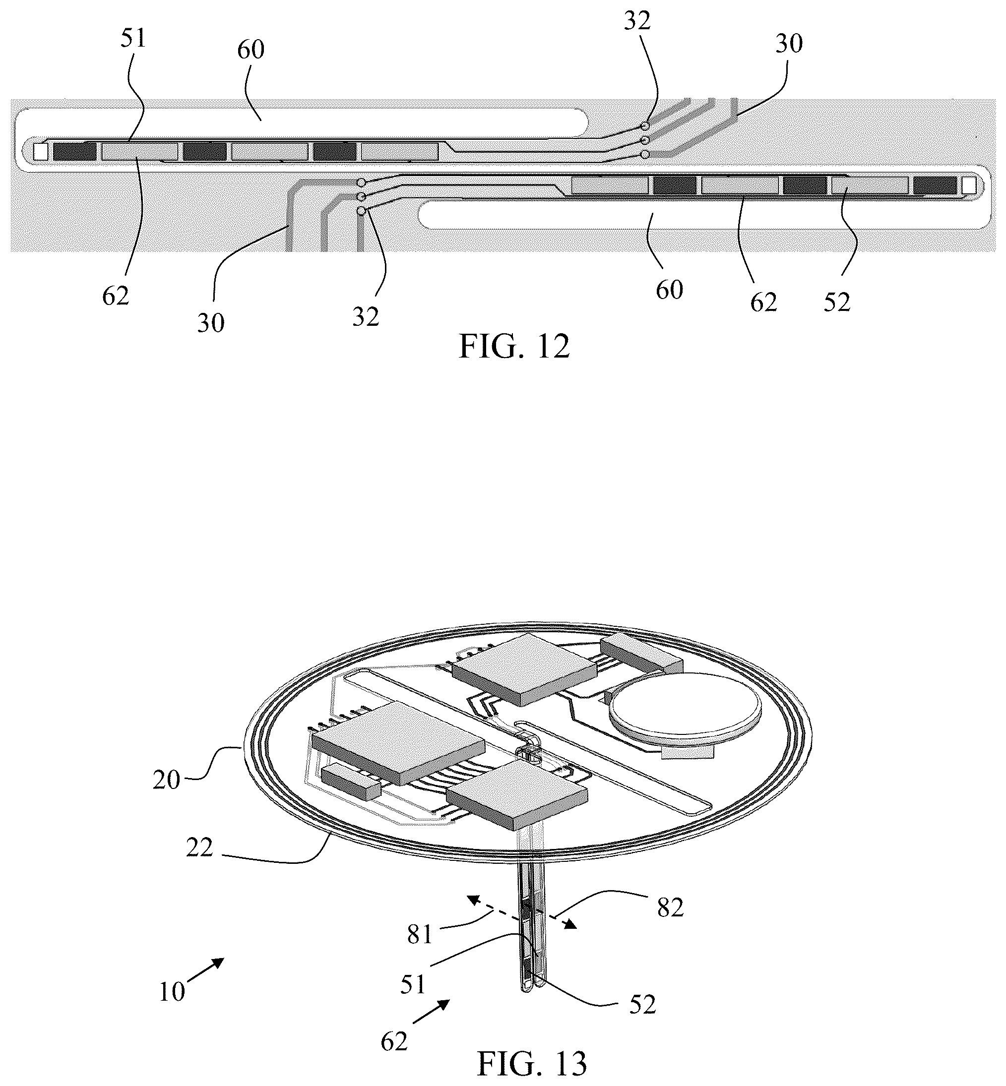 Patent US12588843 Figure 6 – Sensor with substrate including integrated electrical and chemical components and methods for fabricating the same