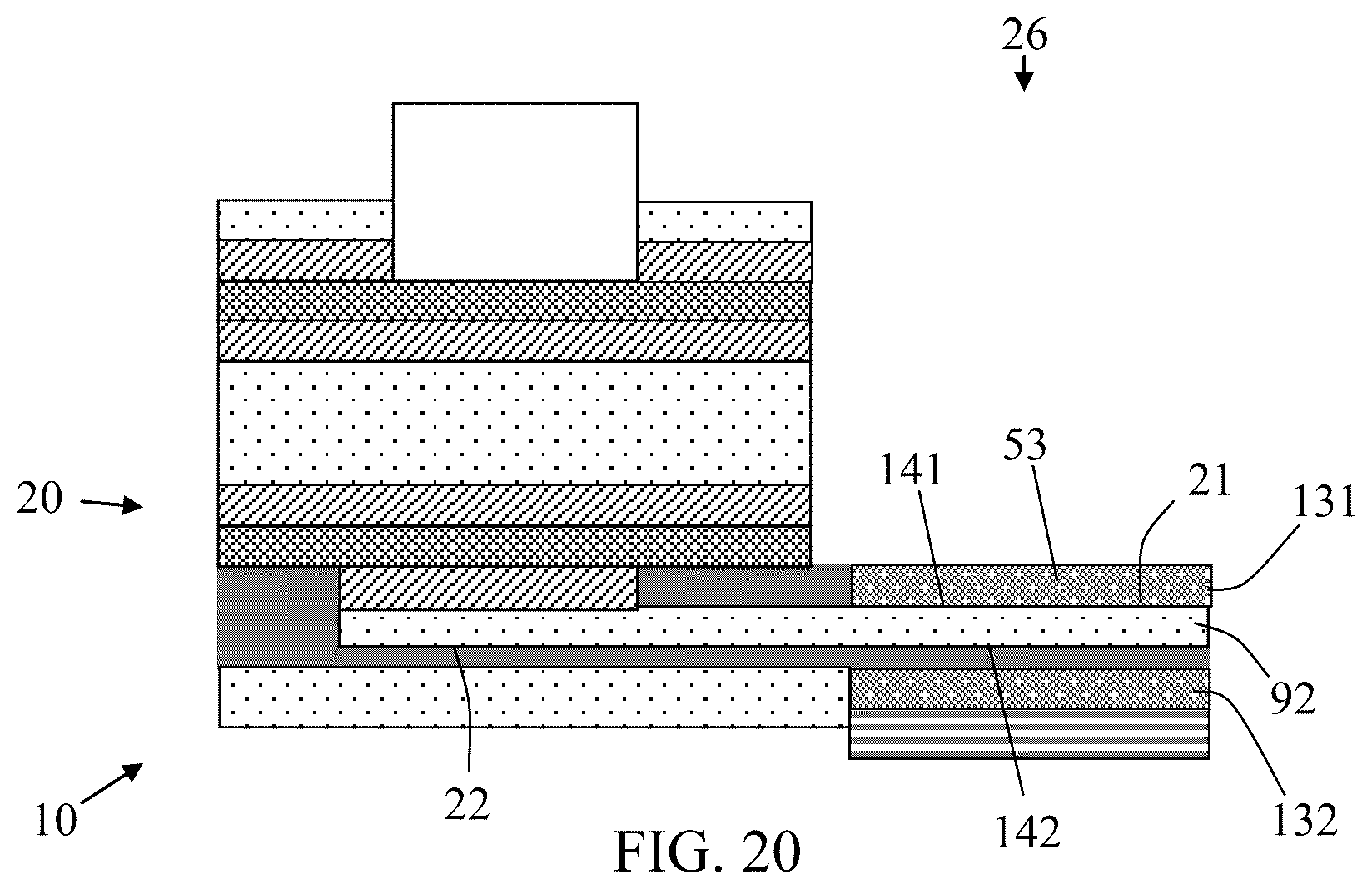 Patent US12588843 Figure 10 – Sensor with substrate including integrated electrical and chemical components and methods for fabricating the same