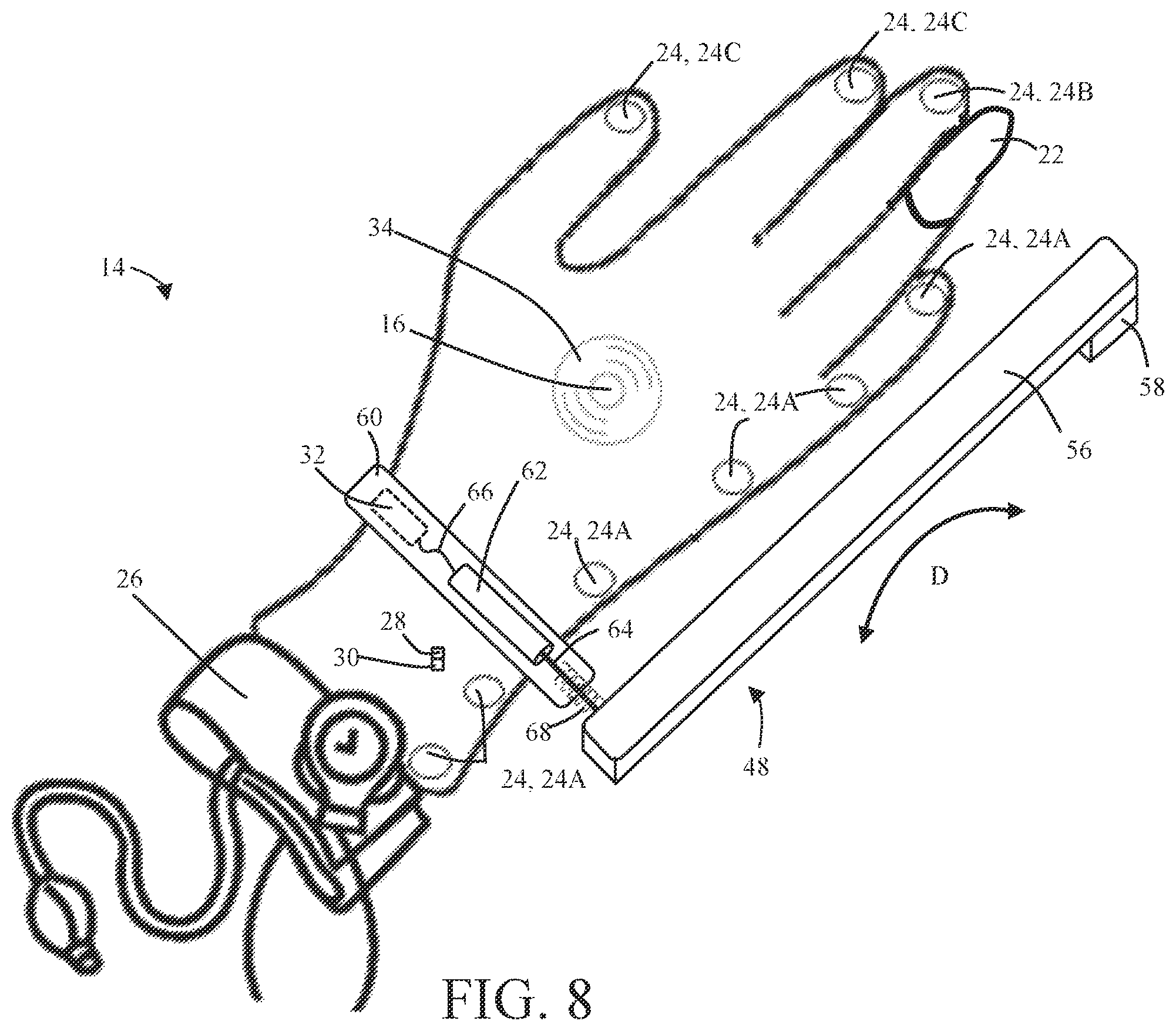 Patent US12588849 Figure 8 – Garment medical examination system