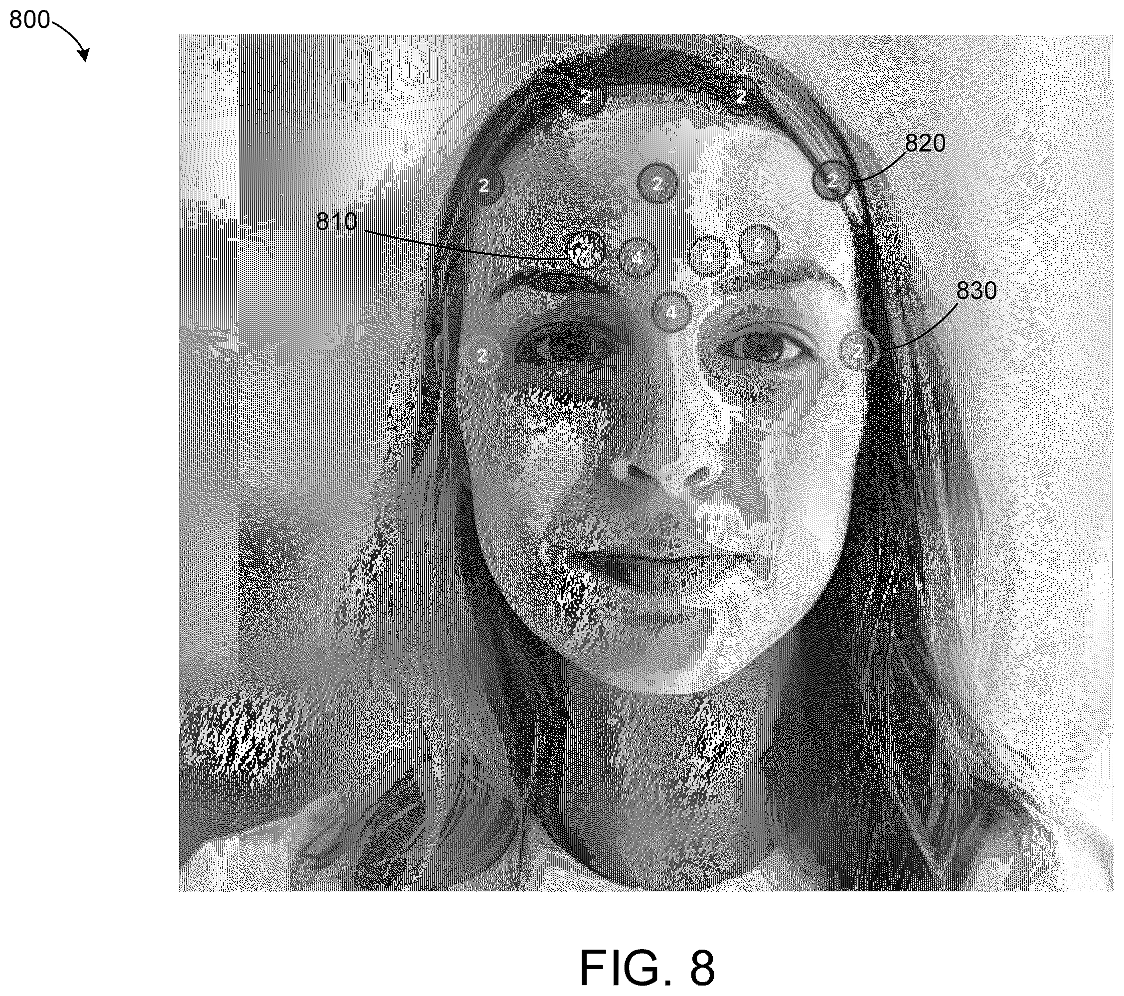 Patent US12588863 Figure 8 – Systems and methods for preventing and treating wrinkles