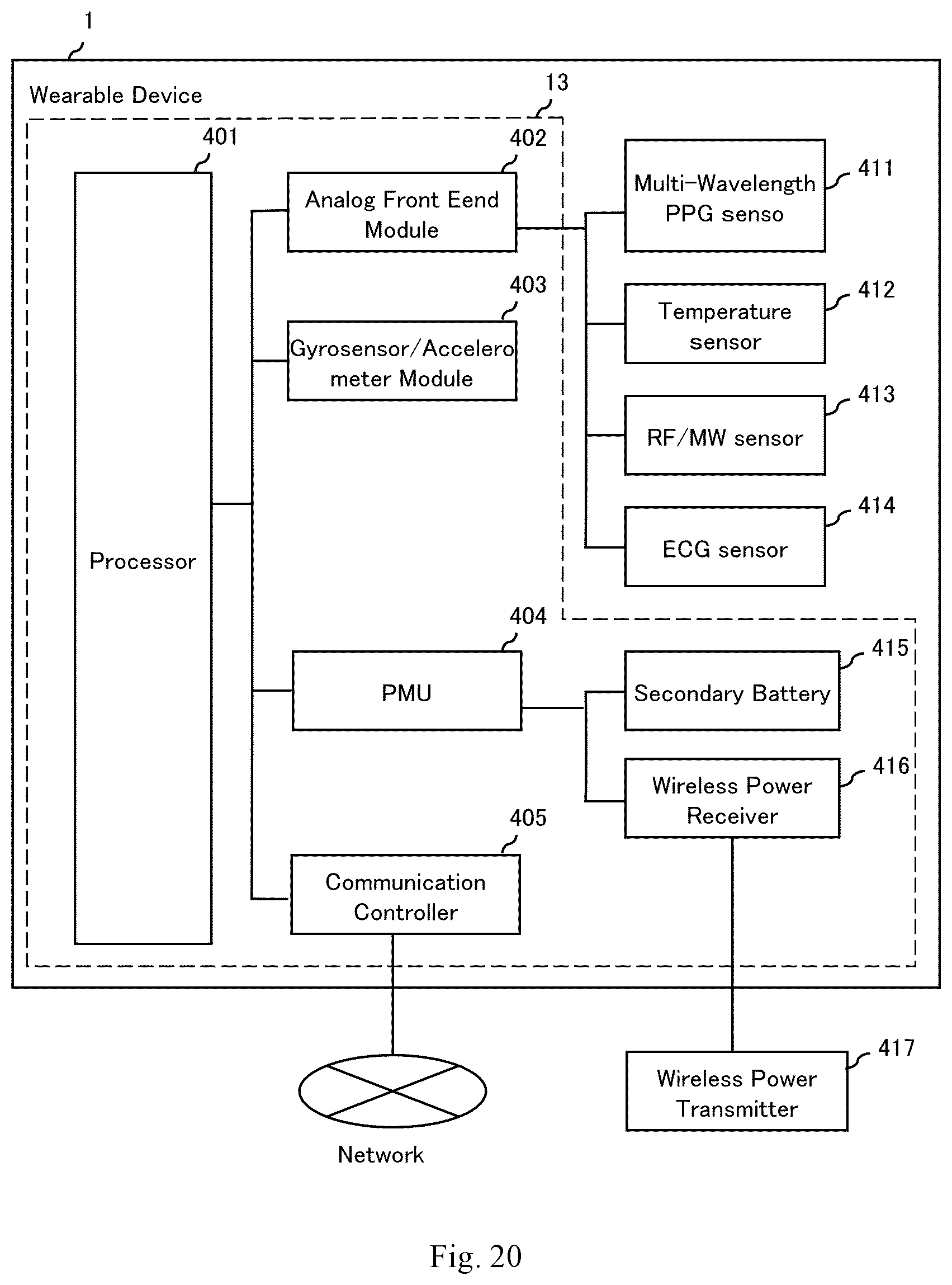 Patent US12588872 Figure 15 – Wearable device, health management system and health management method