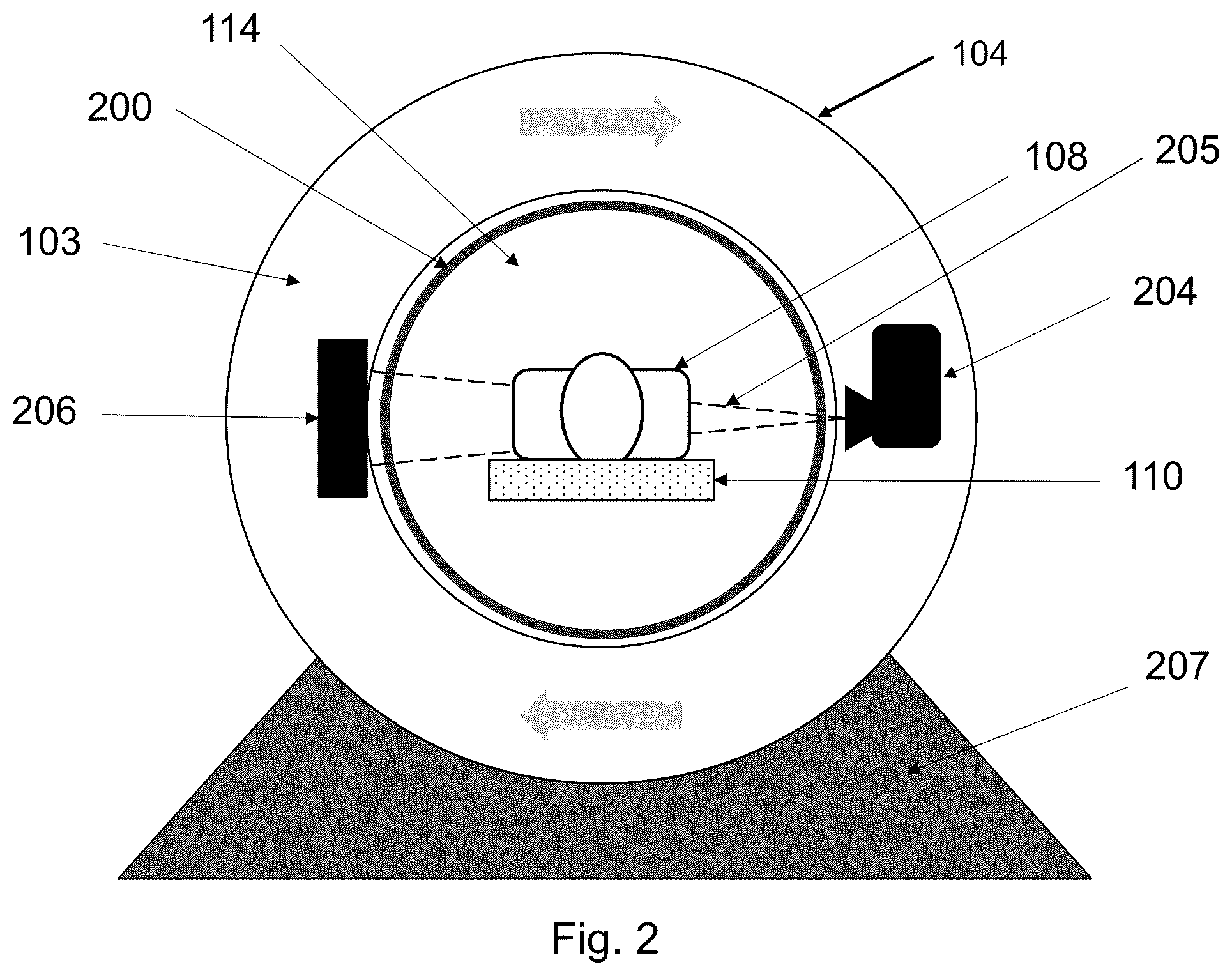 Patent US12588877 Figure 2 – Bore tube of a radiotherapy device