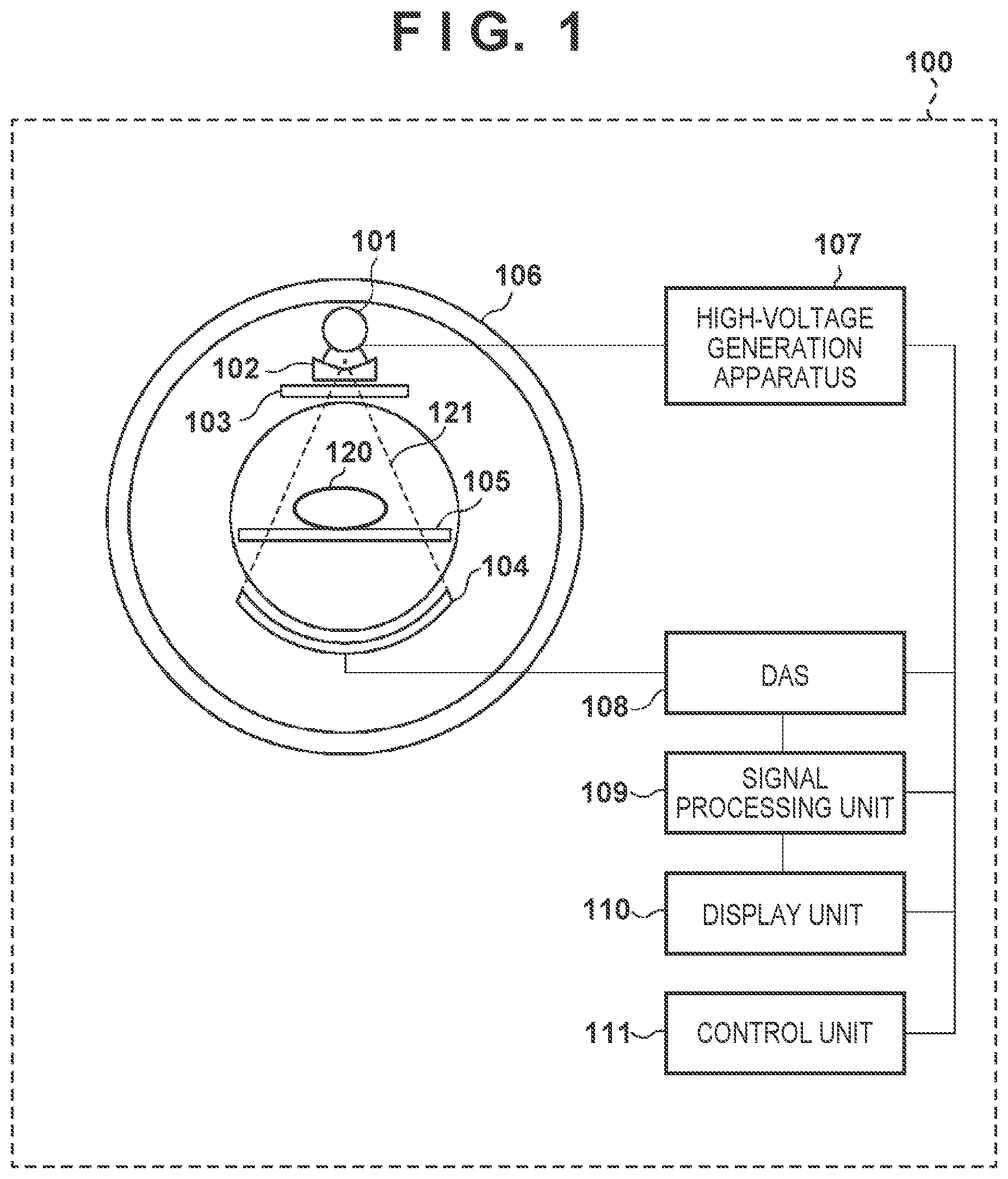 Patent US12588879 — Radiation detection apparatus, sensor module, and CT apparatus — Figure 1