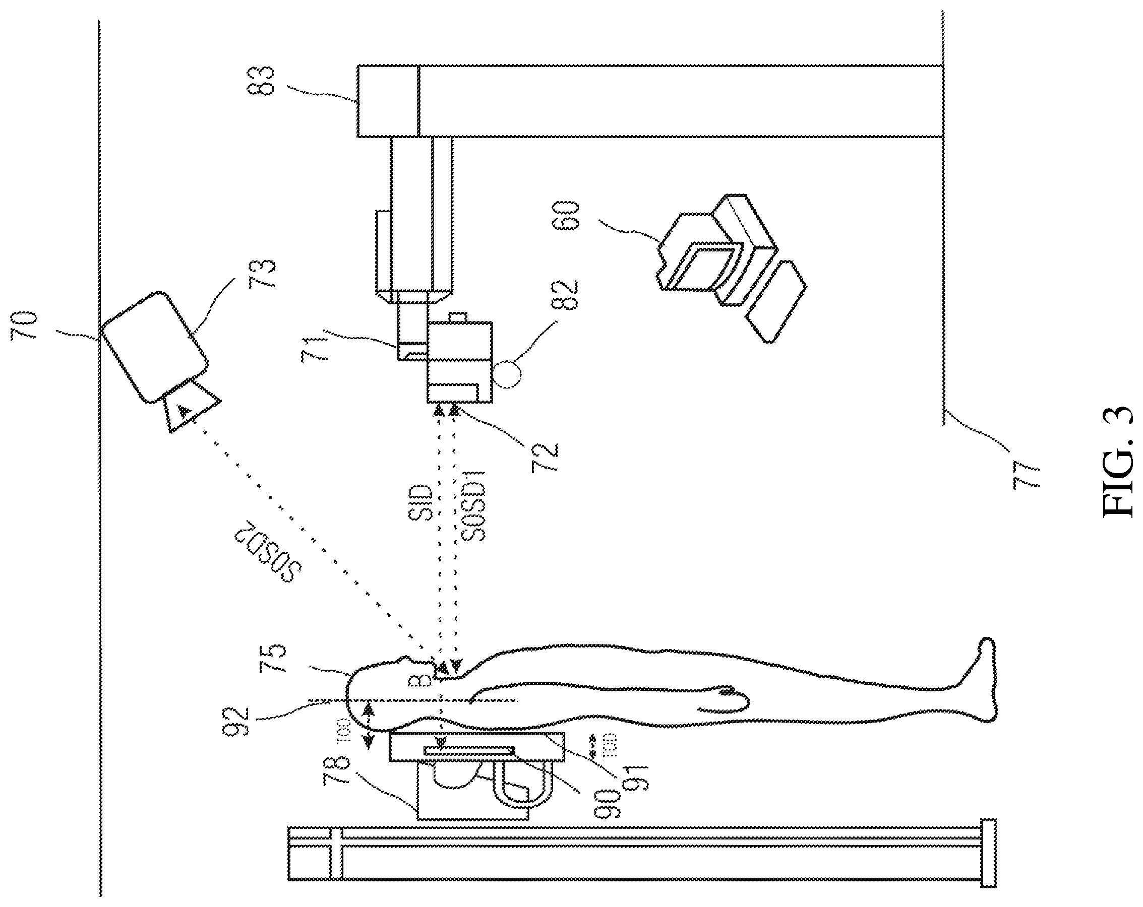 Patent US12588886 Figure 3 – Method and apparatus for determining touch panel to object distance in X-ray imaging