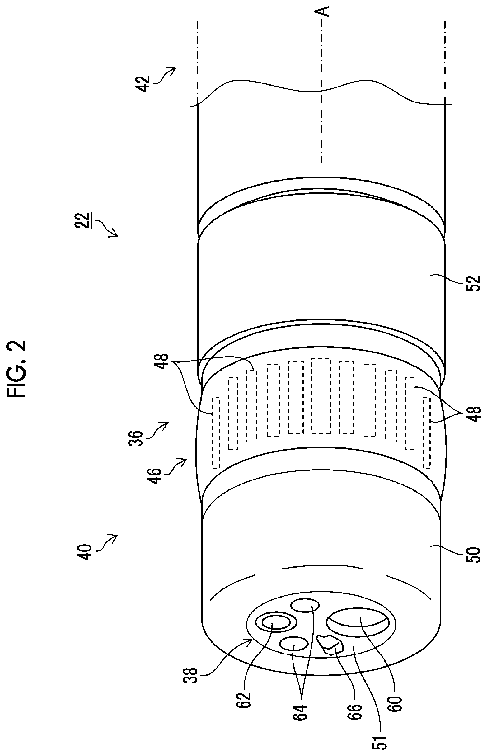 Patent US12588889 Figure 2 – Ultrasonic endoscope