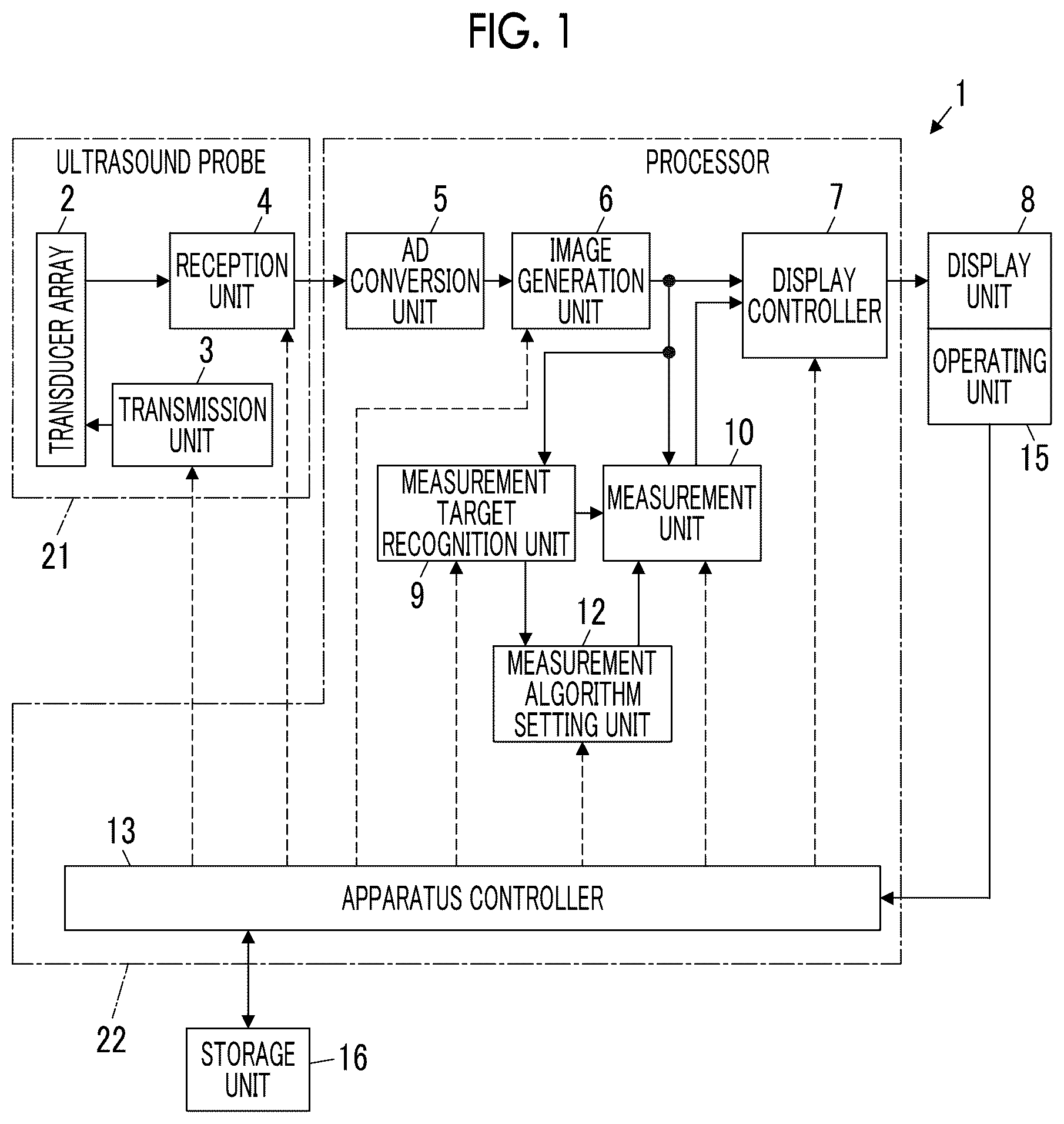 Patent US12588891 Figure 1 – Acoustic wave diagnostic apparatus and method of controlling acoustic wave diagnostic apparatus