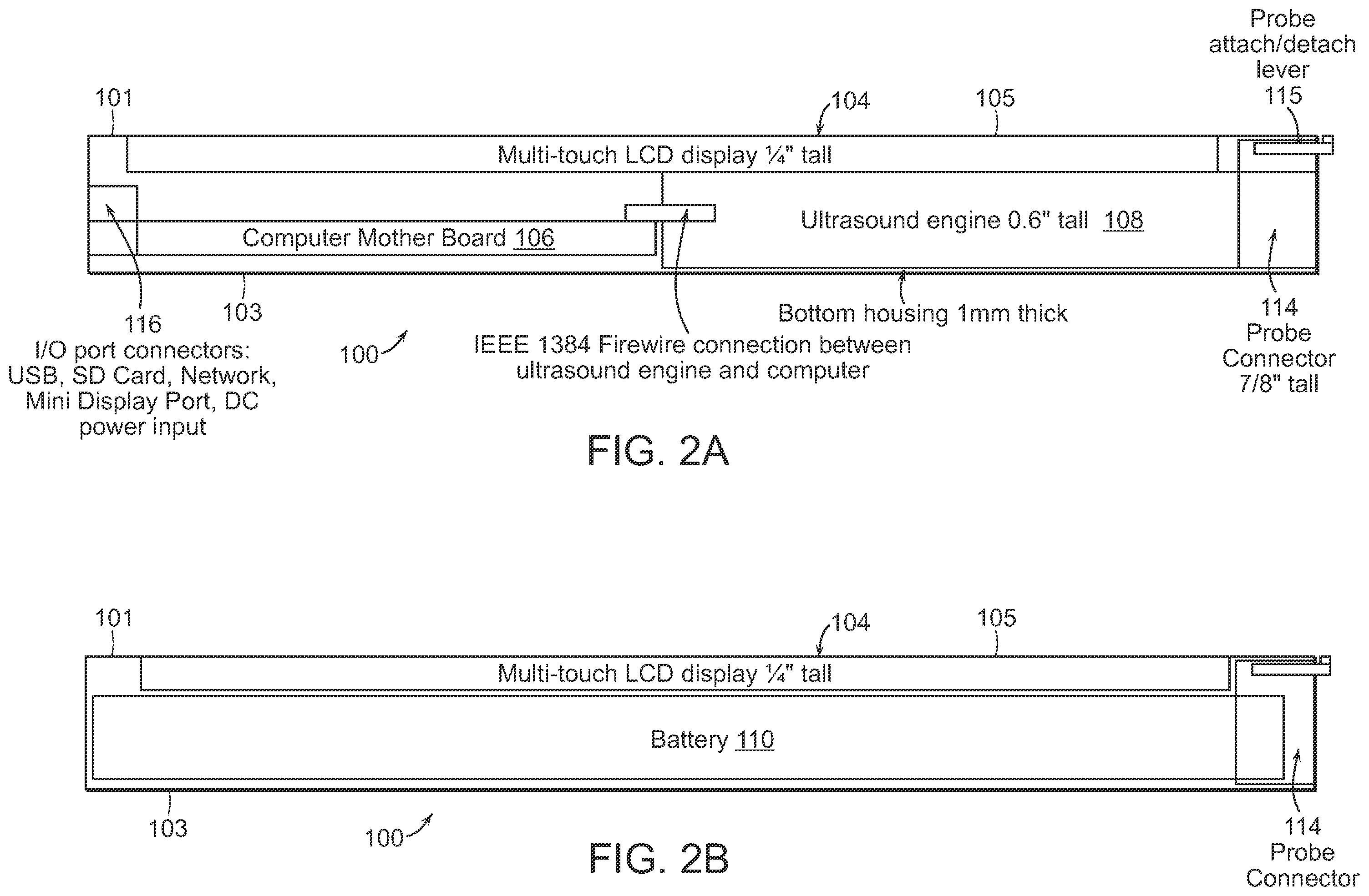 Patent US12588893 Figure 2 – Tablet ultrasound system
