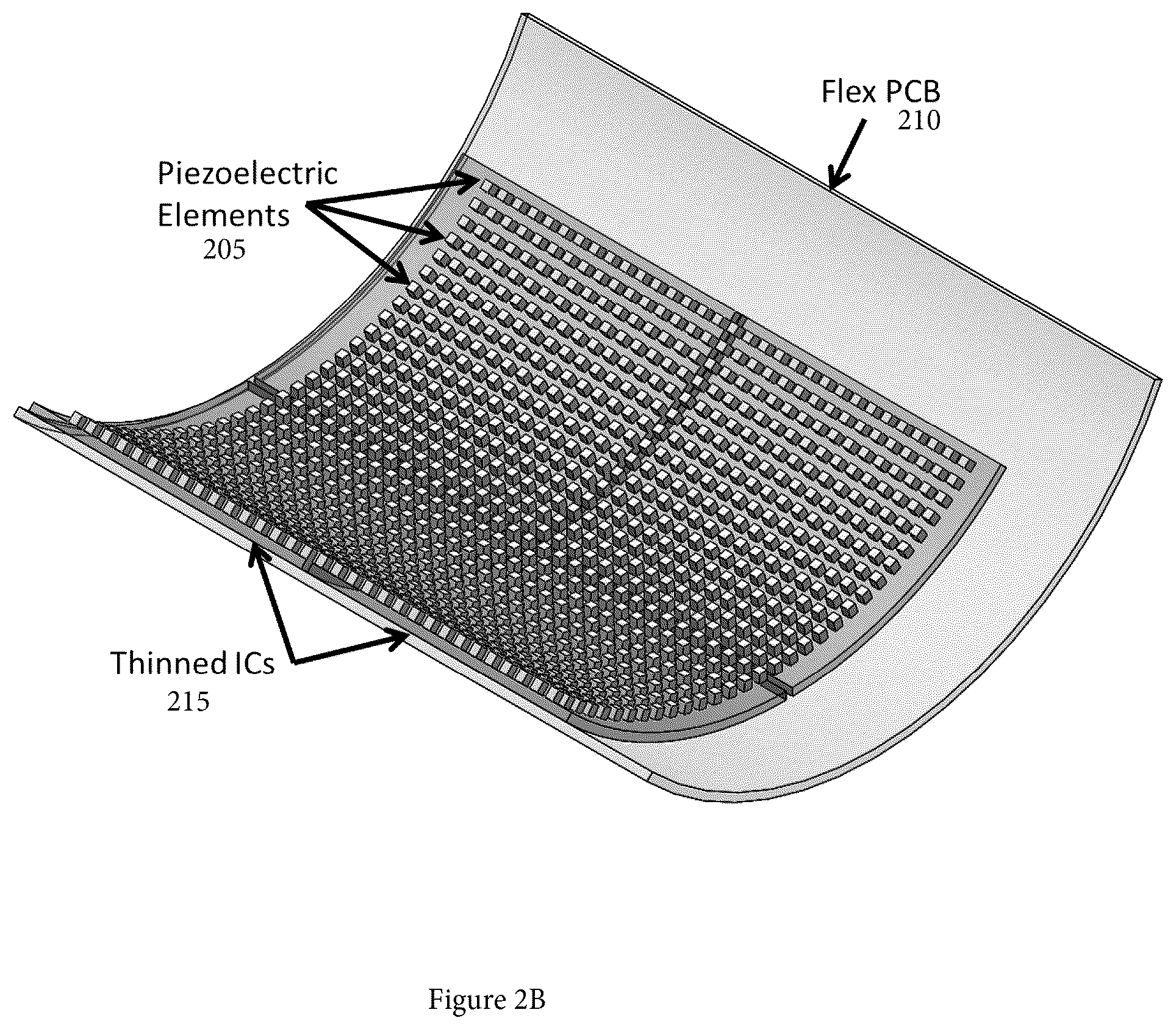 Patent US12588895 Figure 3 – System, method, computer-accessible medium and apparatus for flexible two-dimensional ultrasound phased array