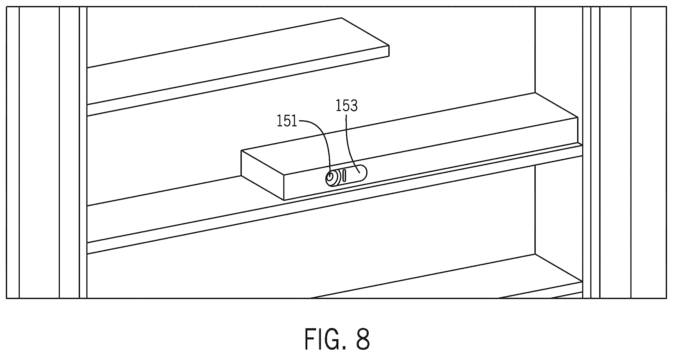 Patent US12588901 Figure 8 – Health care mirror
