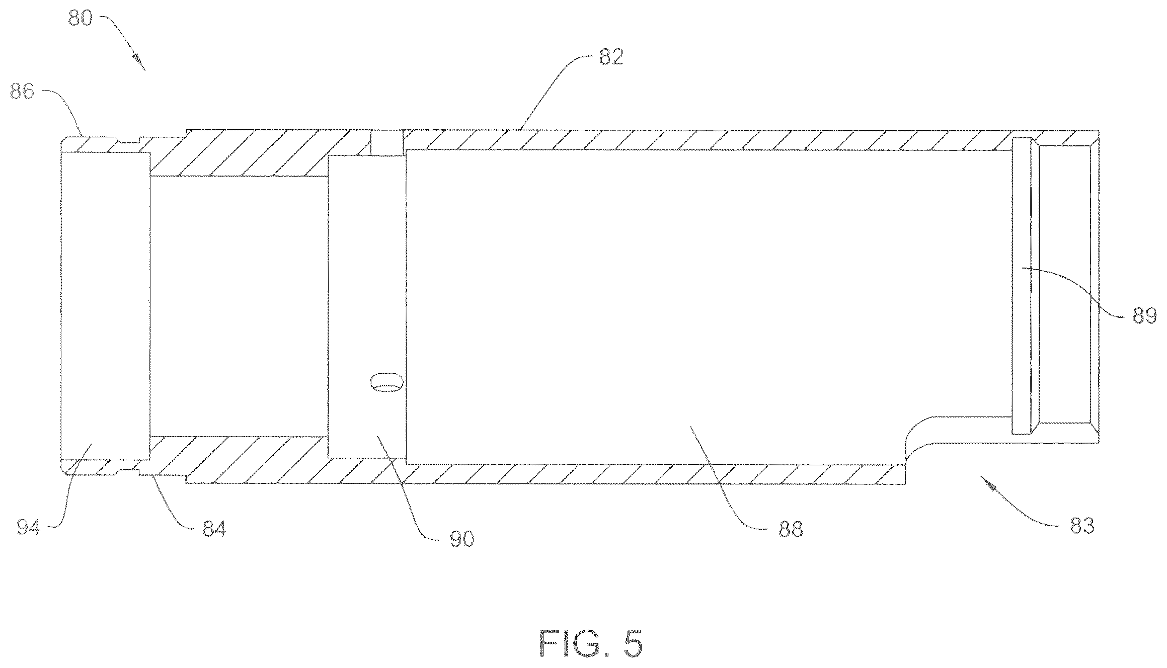 Patent US12588912 Figure 5 – Surgical saw for actuating a saw blade with an oscillating head, the saw having a coupling assembly for releasably holding the saw blade