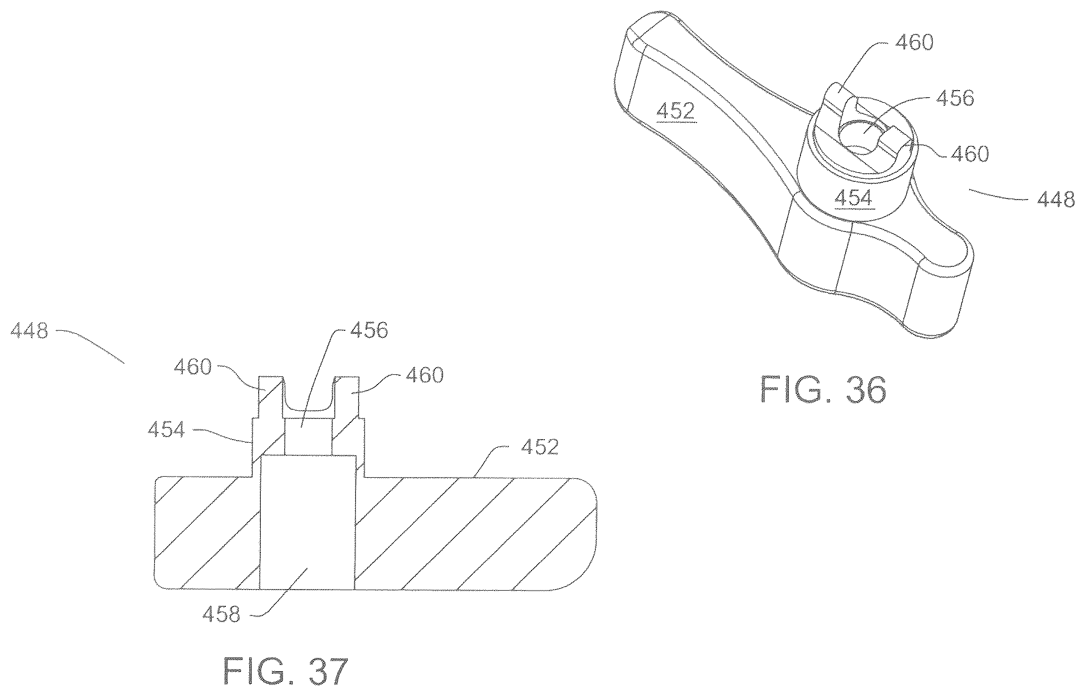Patent US12588912 Figure 20 – Surgical saw for actuating a saw blade with an oscillating head, the saw having a coupling assembly for releasably holding the saw blade