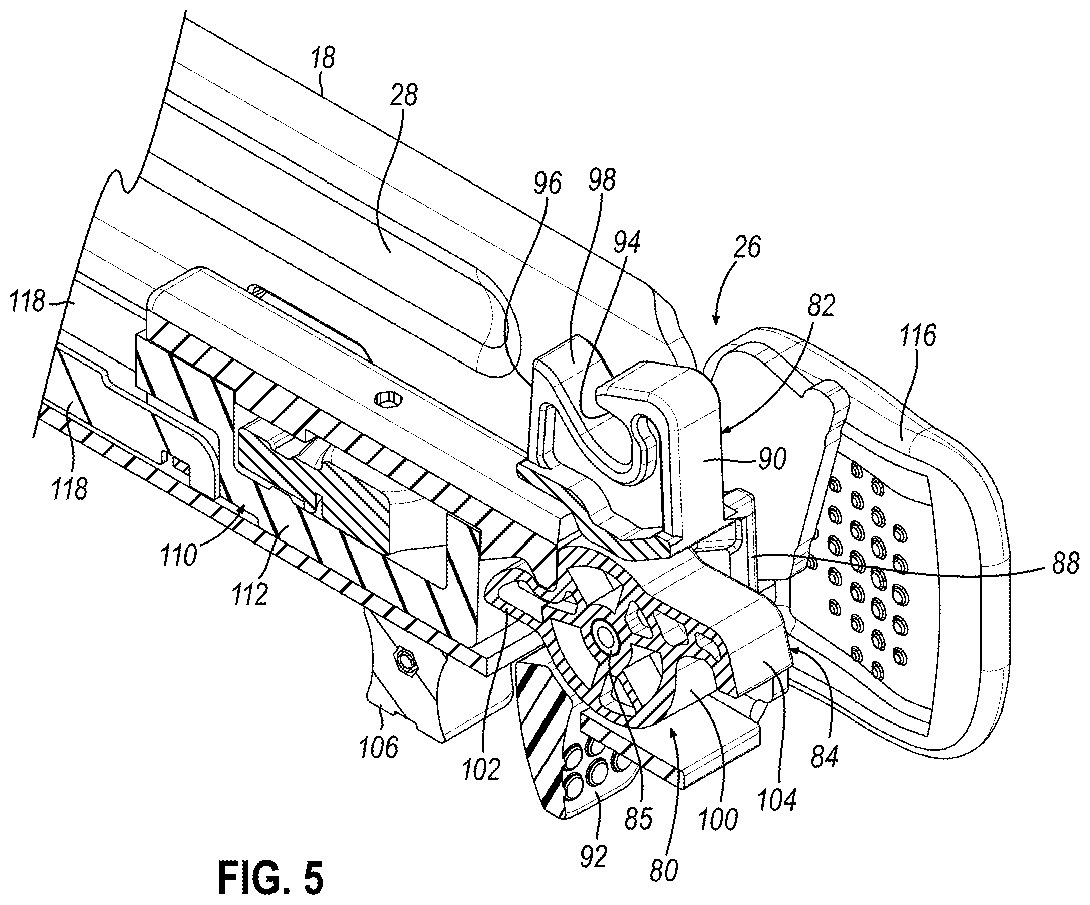 Patent US12588920 Figure 4 – Clamping lockout for linear surgical stapler