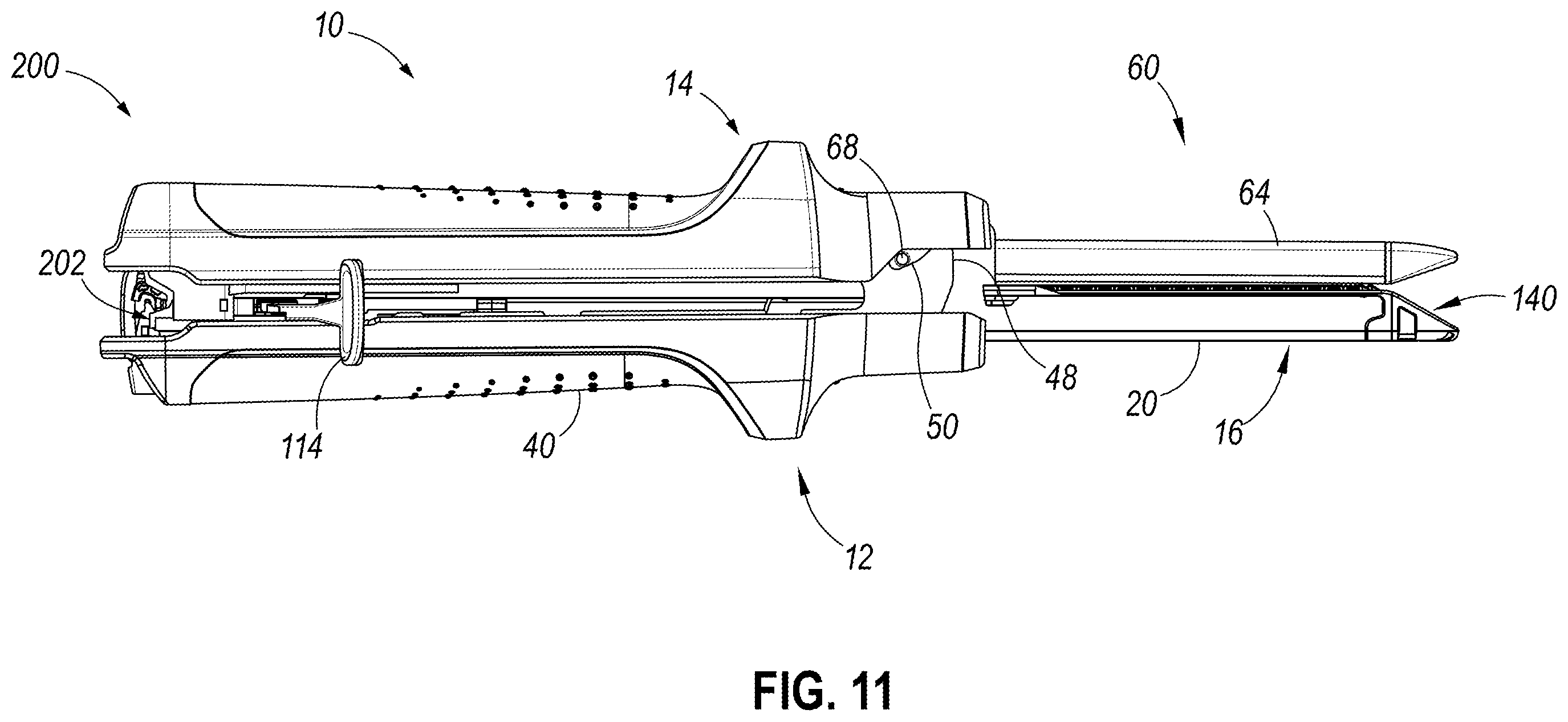 Patent US12588920 Figure 13 – Clamping lockout for linear surgical stapler