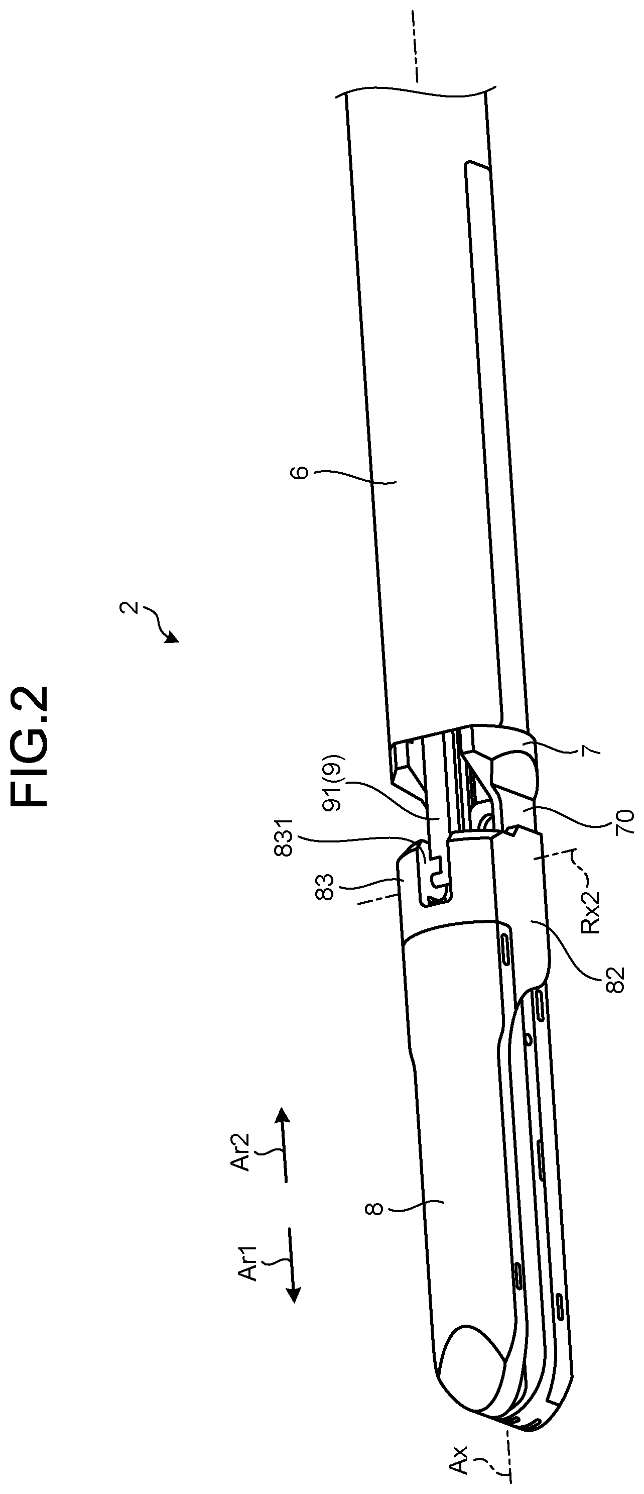 Patent US12588921 Figure 2 – Treatment tool, treatment tool assembling method, and treatment tool disassembling method
