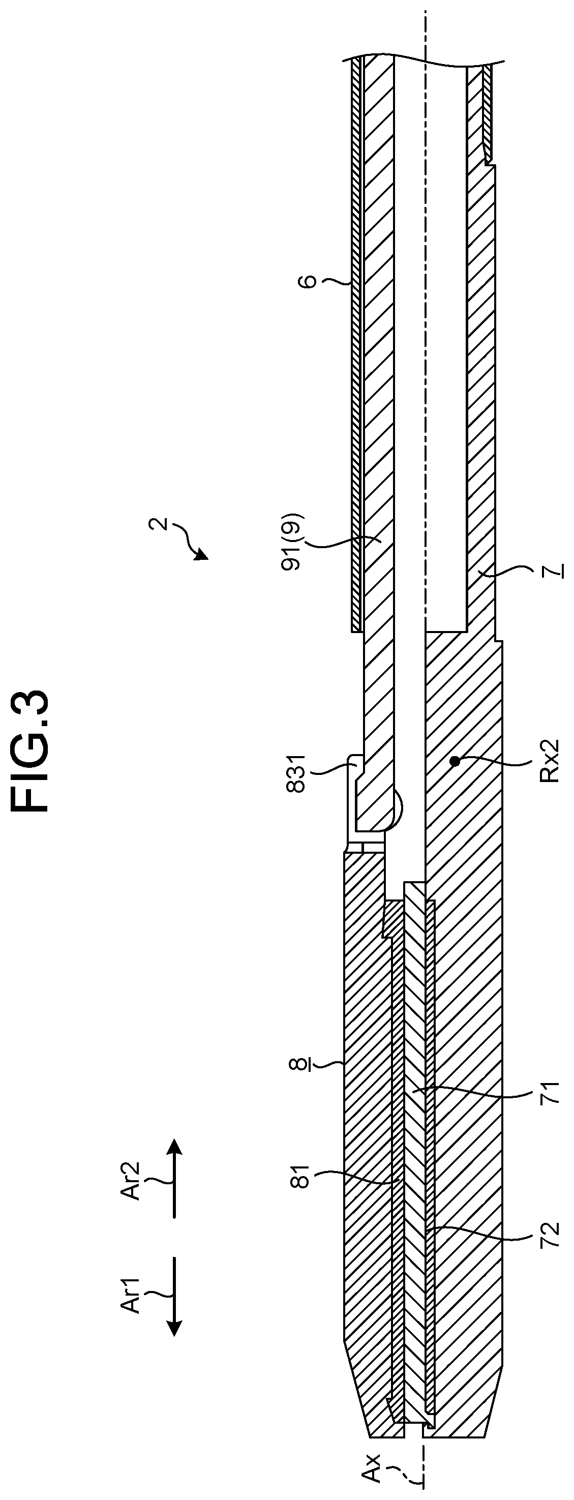 Patent US12588921 Figure 3 – Treatment tool, treatment tool assembling method, and treatment tool disassembling method