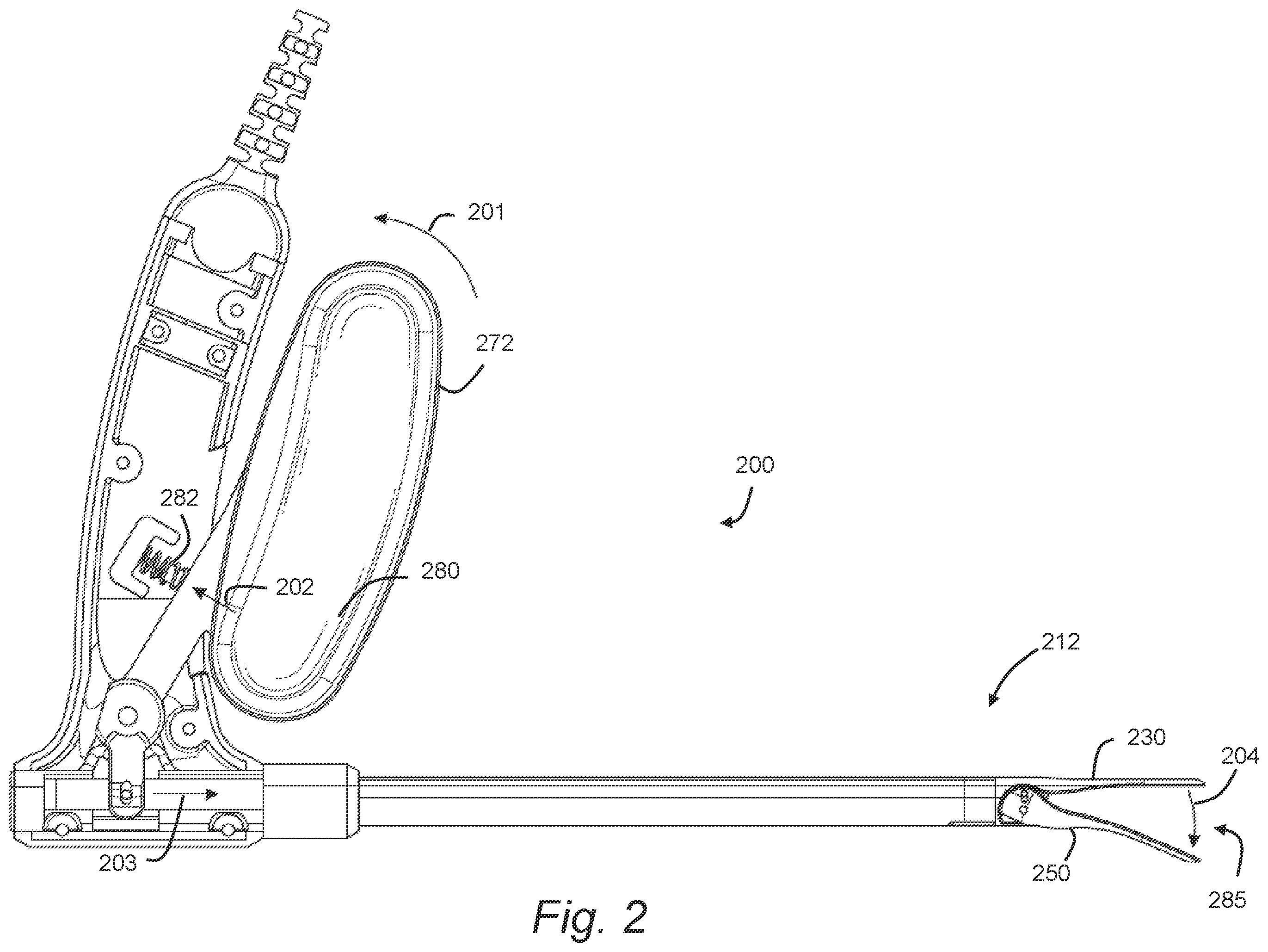 Patent US12588924 Figure 2 – Minimally invasive dissector for inter-layer procedures