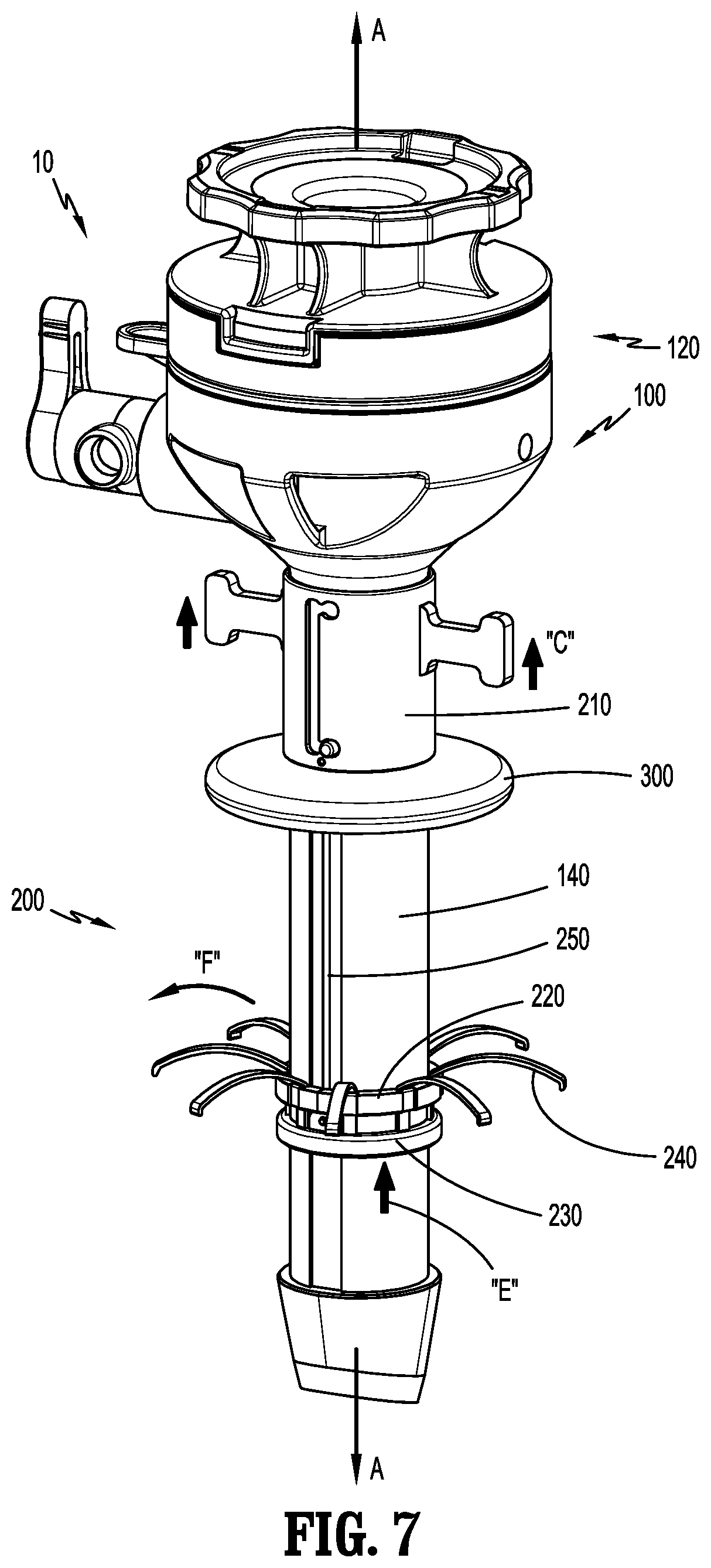Patent US12588927 Figure 7 – Surgical access device with fixation mechanism