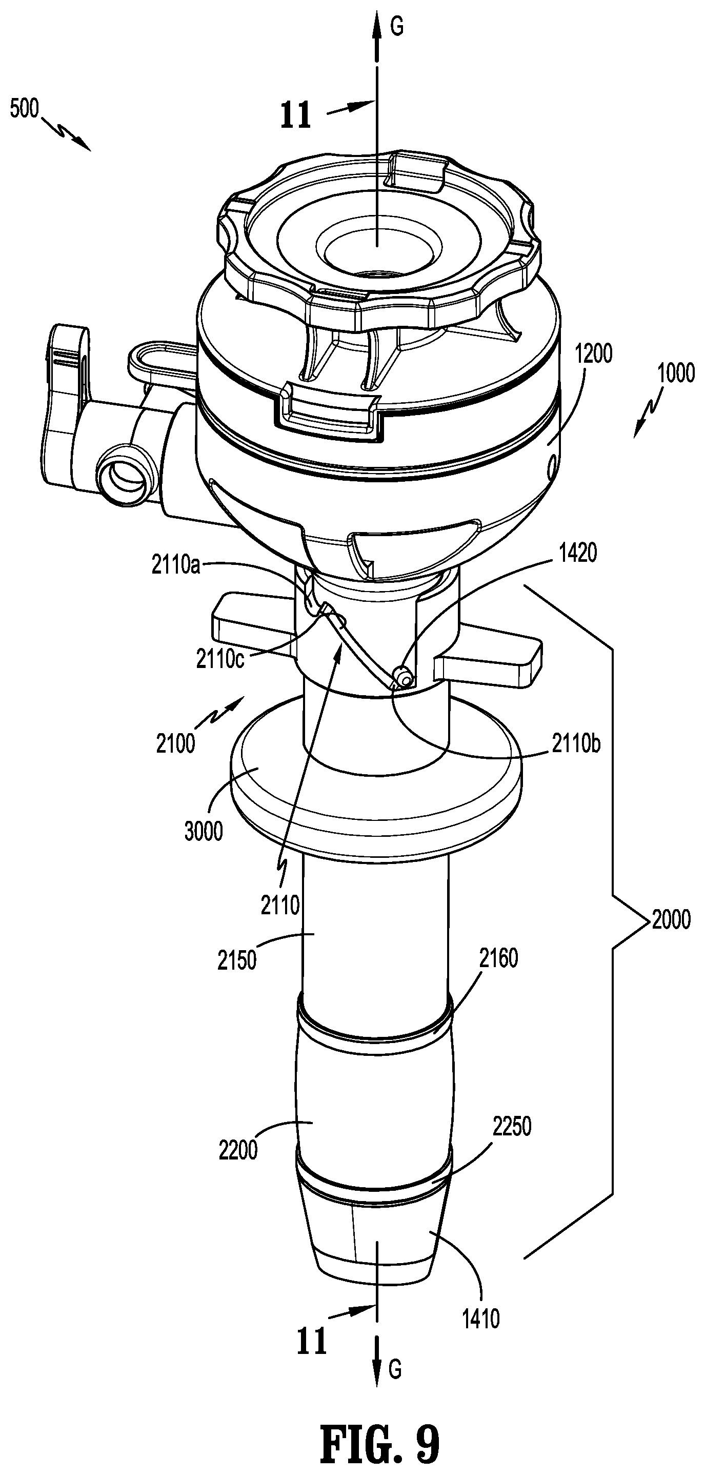 Patent US12588927 Figure 9 – Surgical access device with fixation mechanism