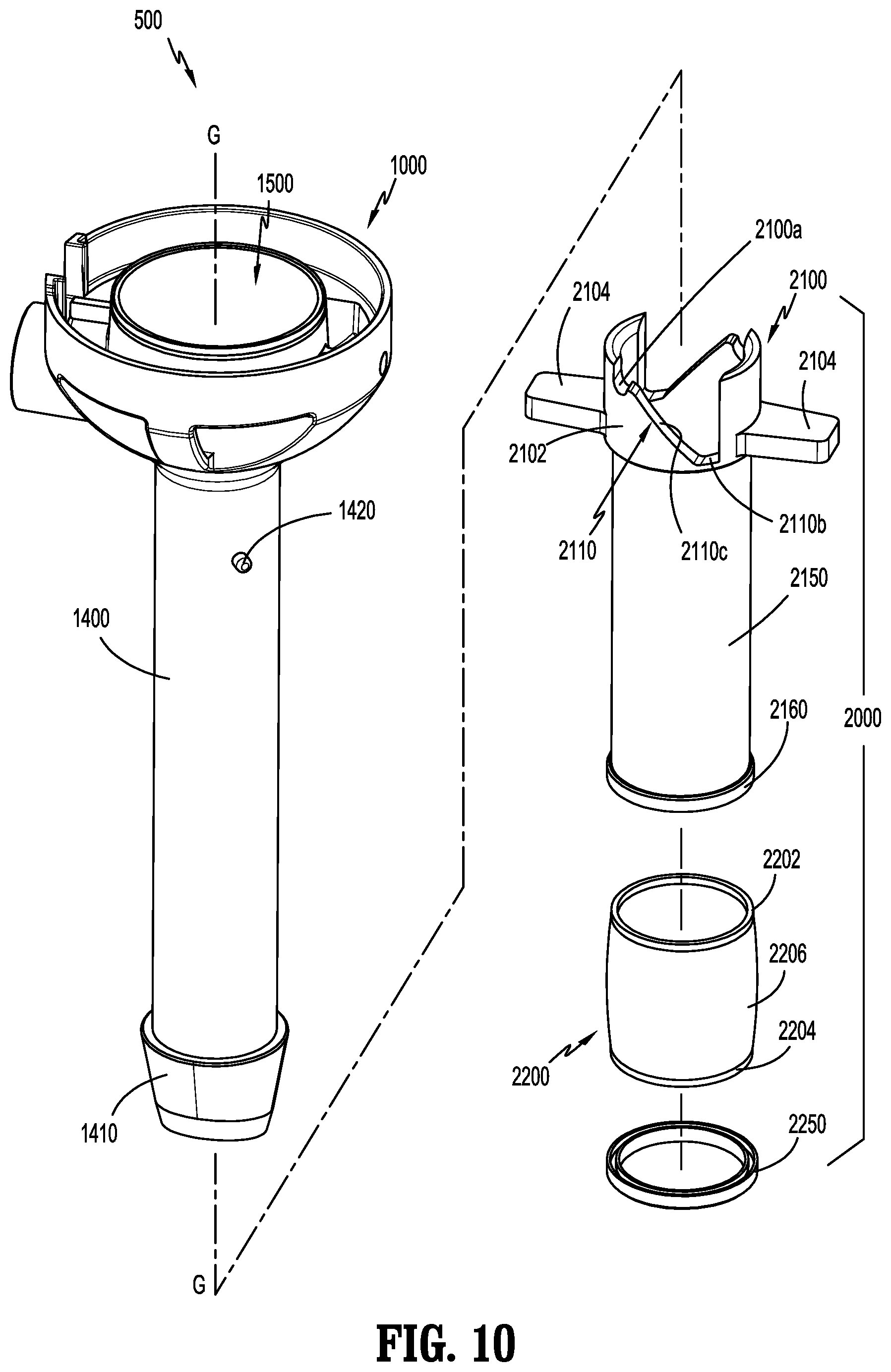 Patent US12588927 Figure 10 – Surgical access device with fixation mechanism
