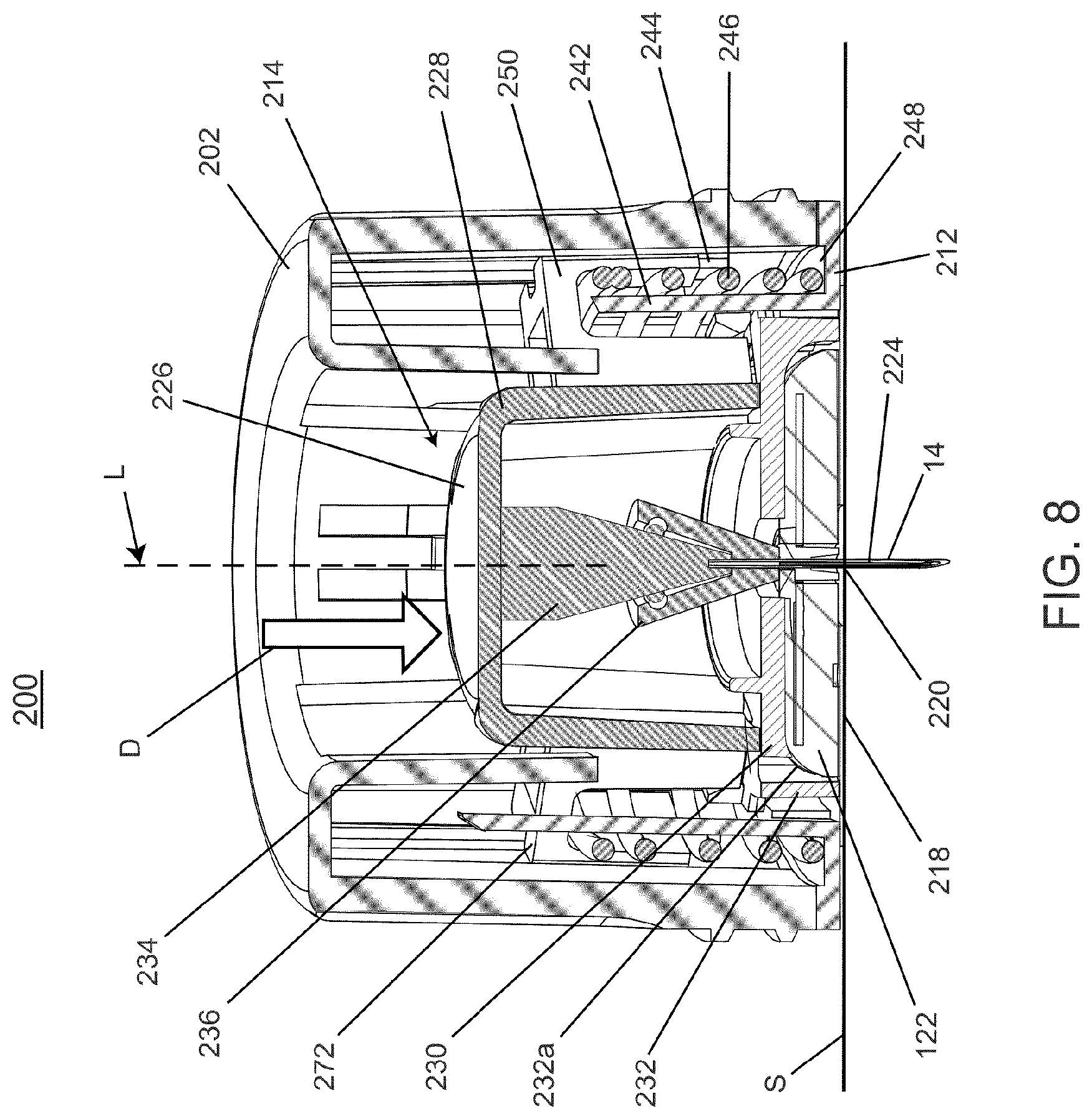 Patent US12588928 Figure 7 – Medical device inserters and processes of inserting and using medical devices