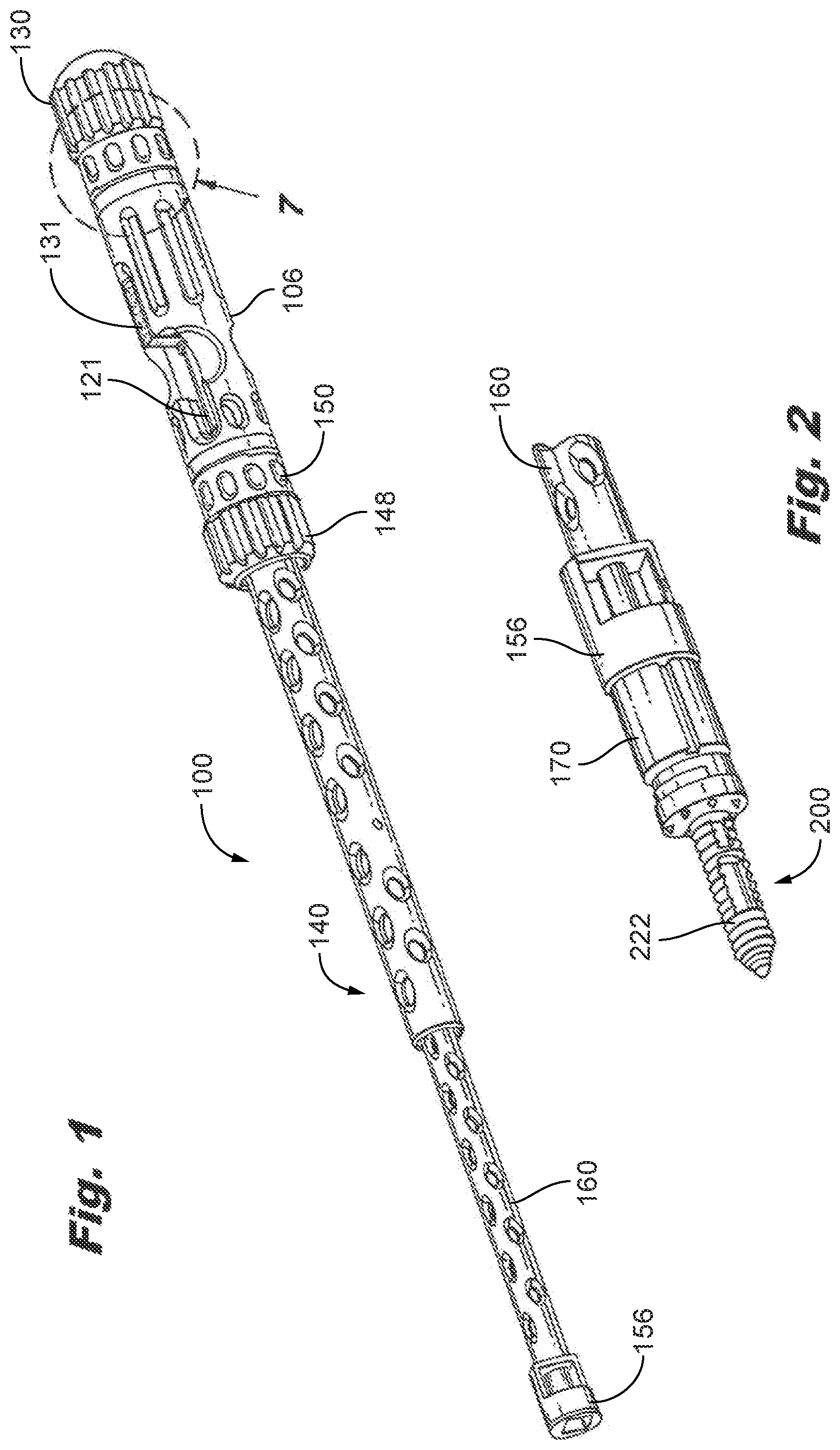 Patent US12588935 Figure 1 – Interspinous implant insertion instrument with staggered path implant deployment mechanism