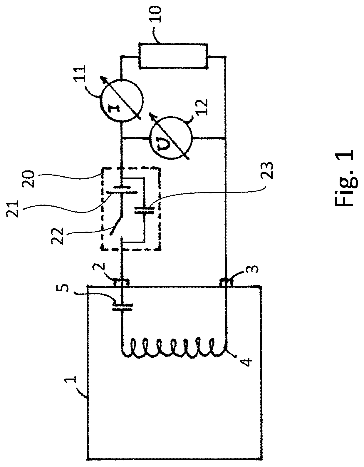 Patent US12588940 Figure 1 – Testing device for an electrosurgical generator