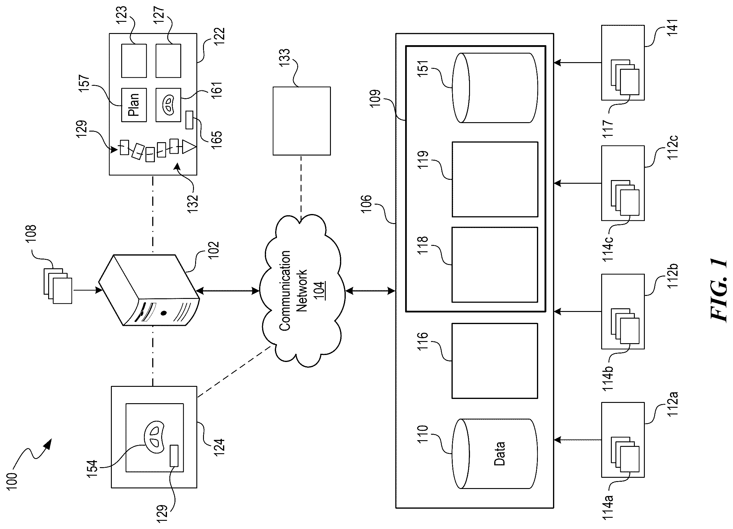 Patent US12588951 Figure 1 – Patient-specific implant design and manufacturing system with a surgical implant positioning manager