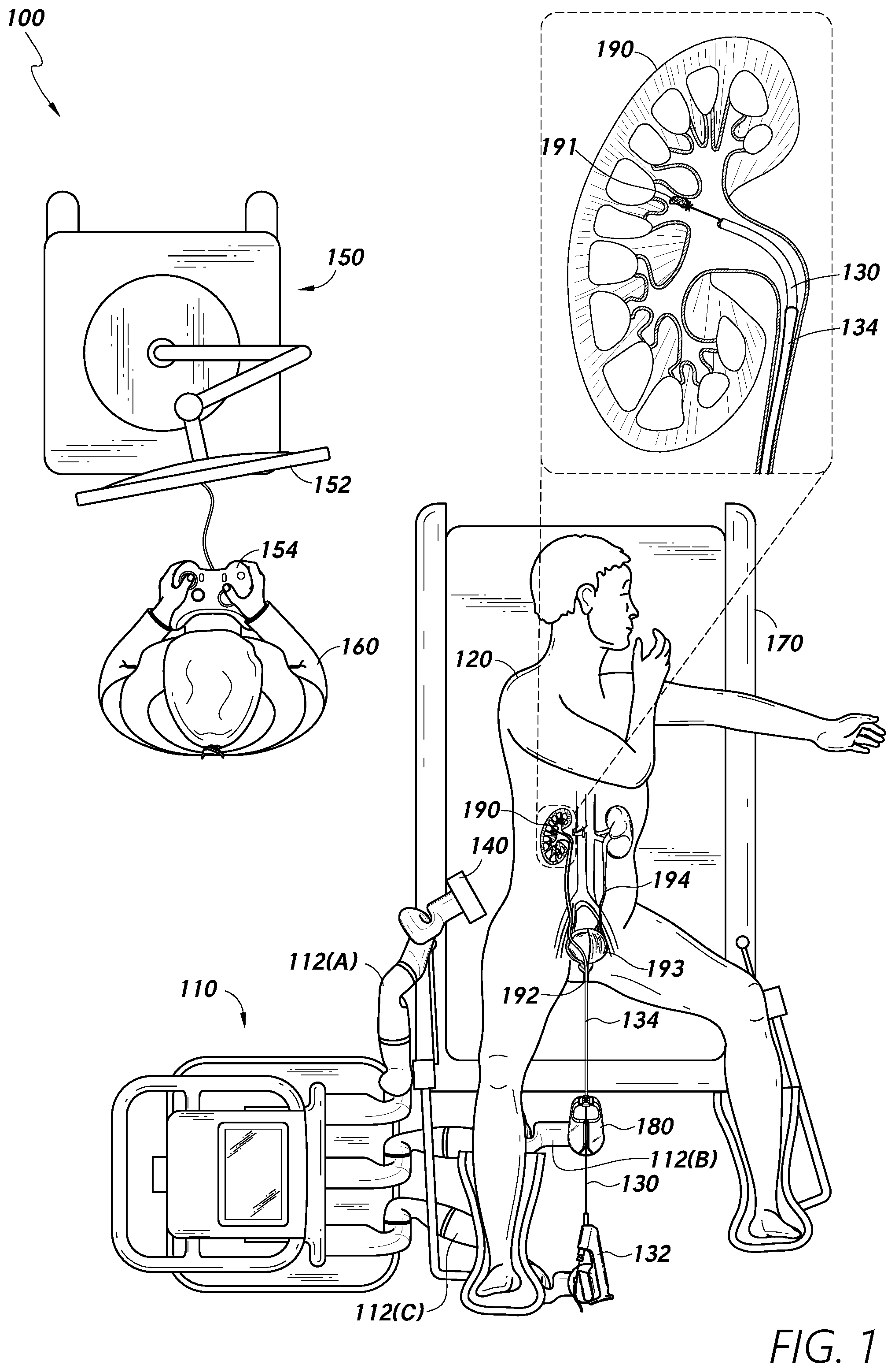 Patent US12588961 Figure 1 – Engagement control of instrument feeder devices