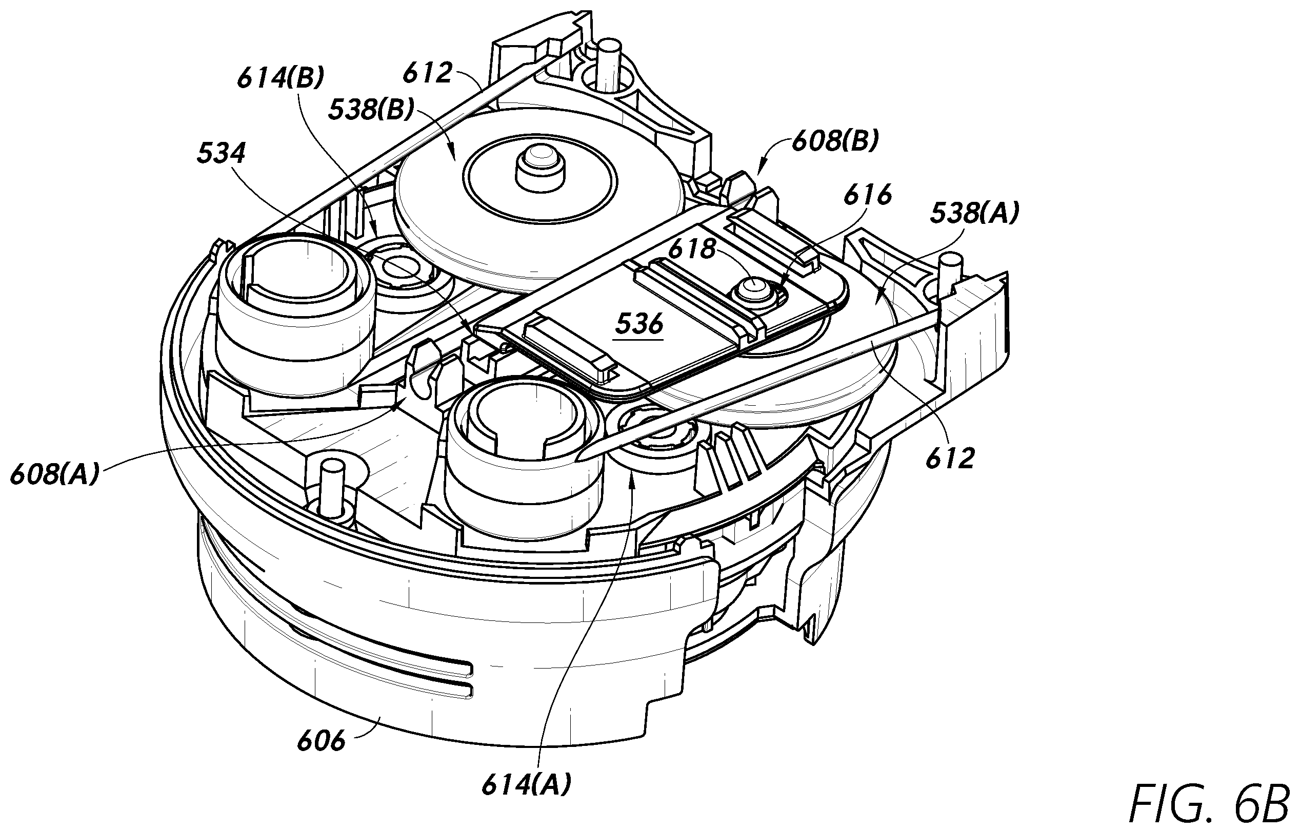 Patent US12588961 Figure 7 – Engagement control of instrument feeder devices