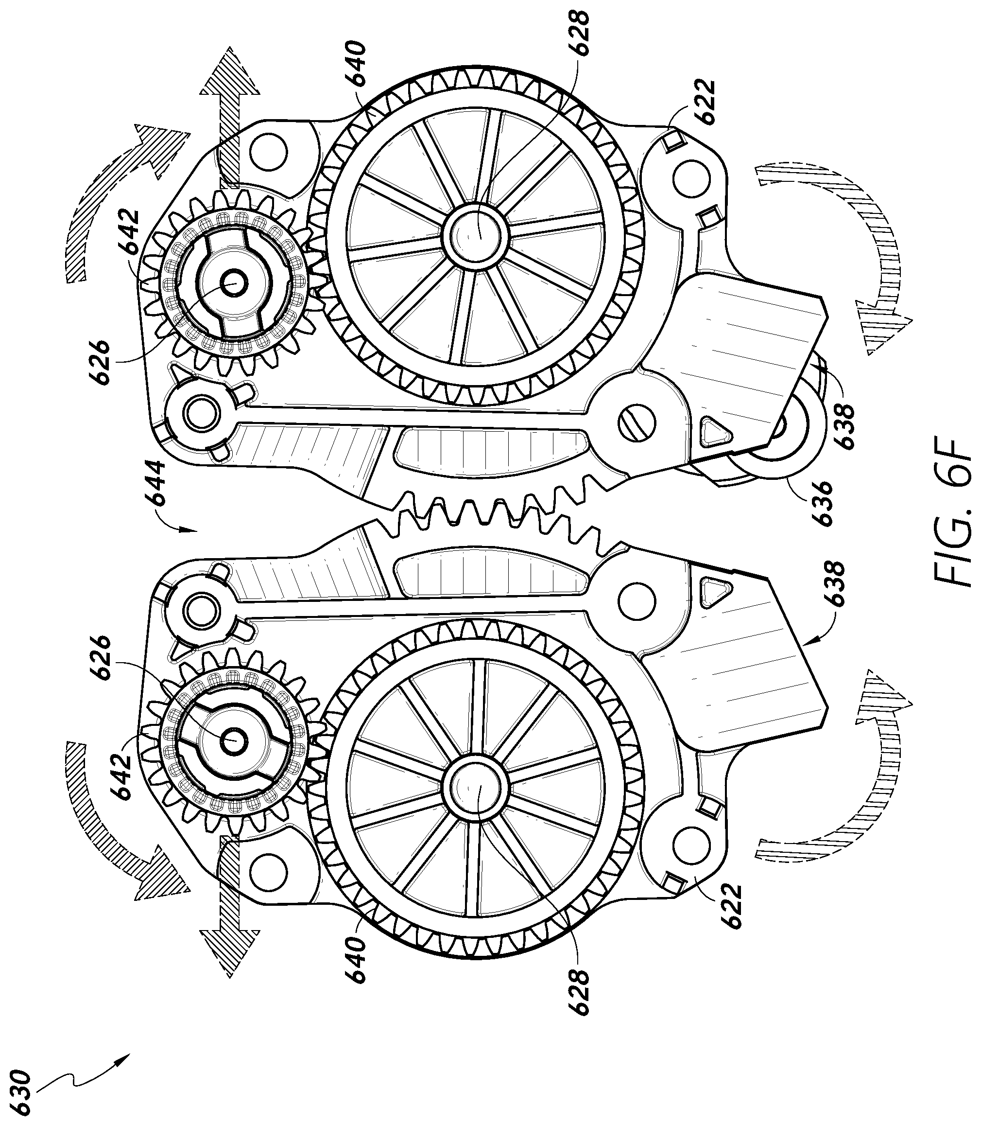 Patent US12588961 Figure 11 – Engagement control of instrument feeder devices