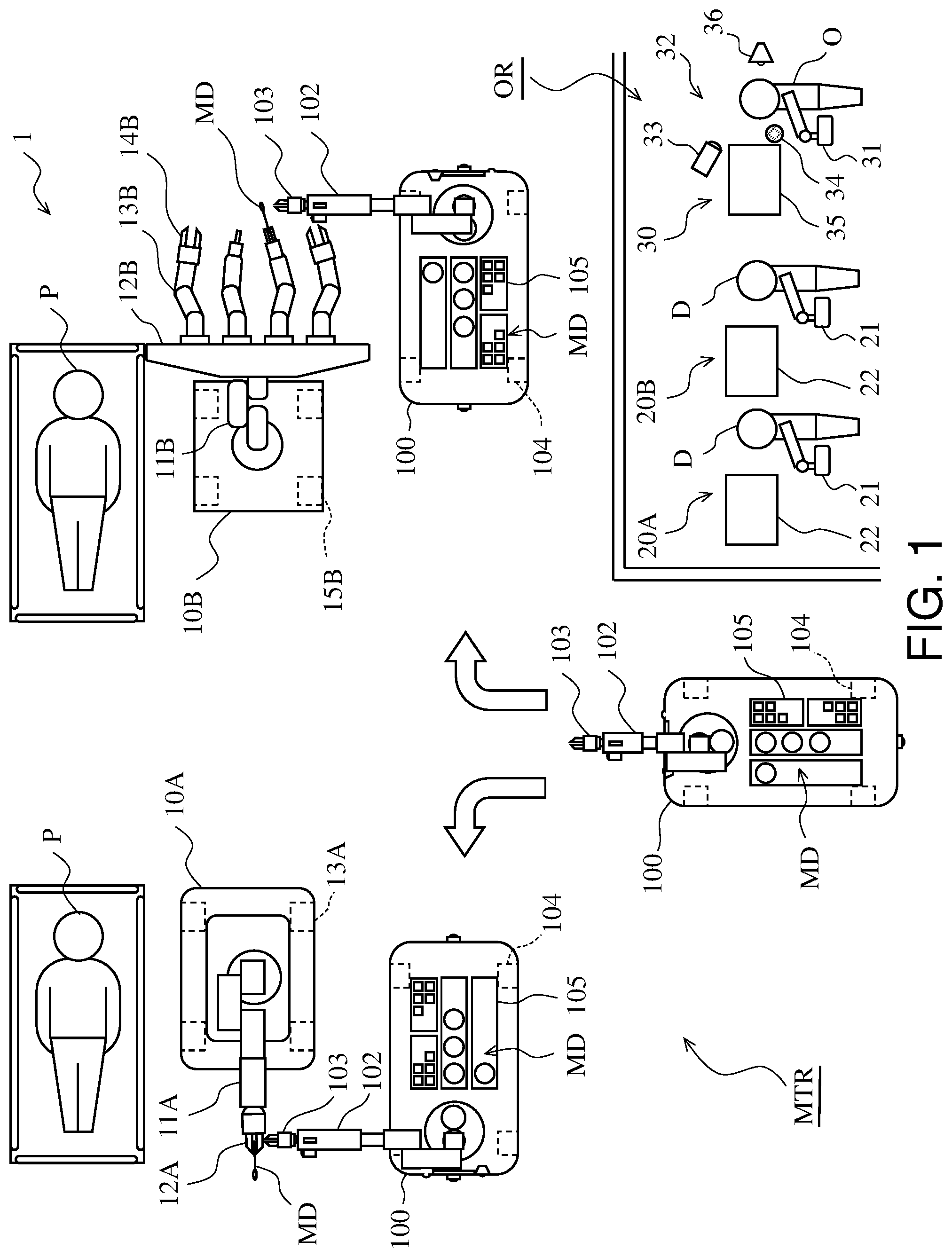 Patent US12588962 Figure 1 – Medical support robot and medical robot system