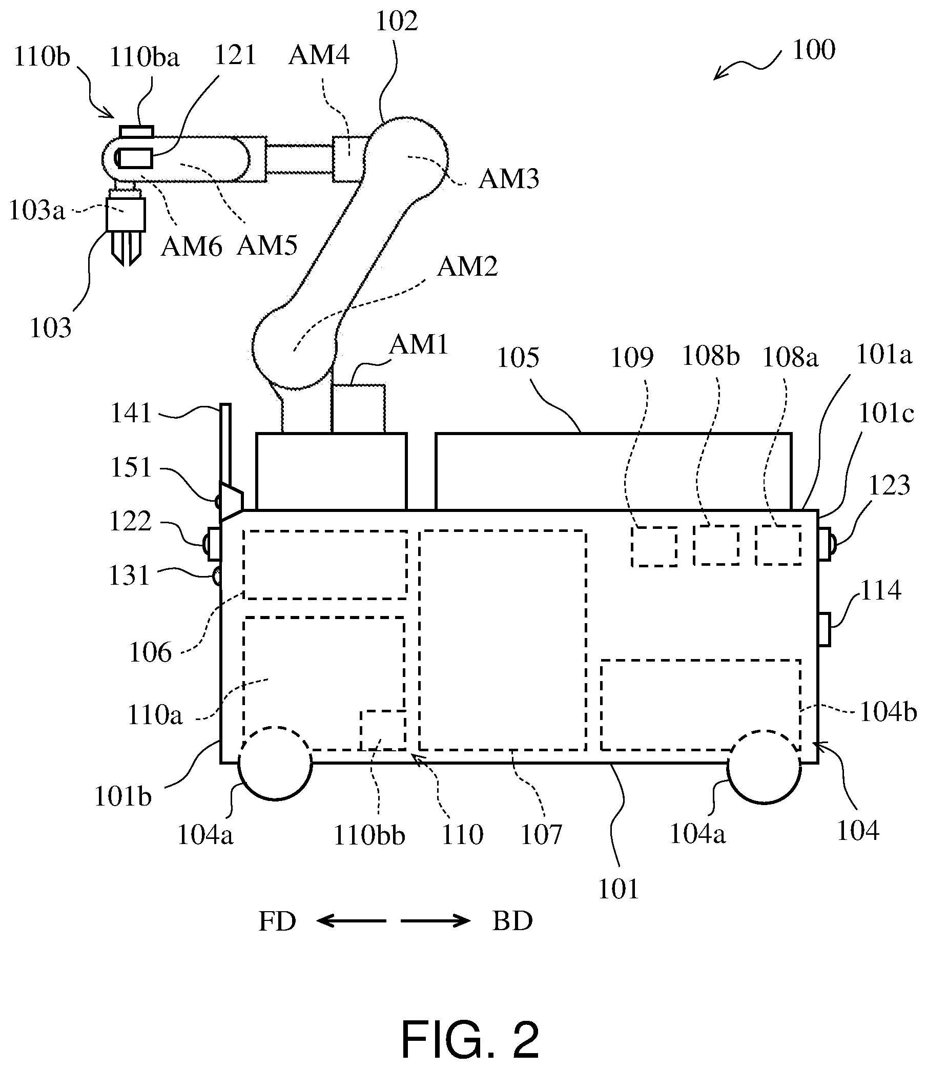 Patent US12588962 Figure 2 – Medical support robot and medical robot system