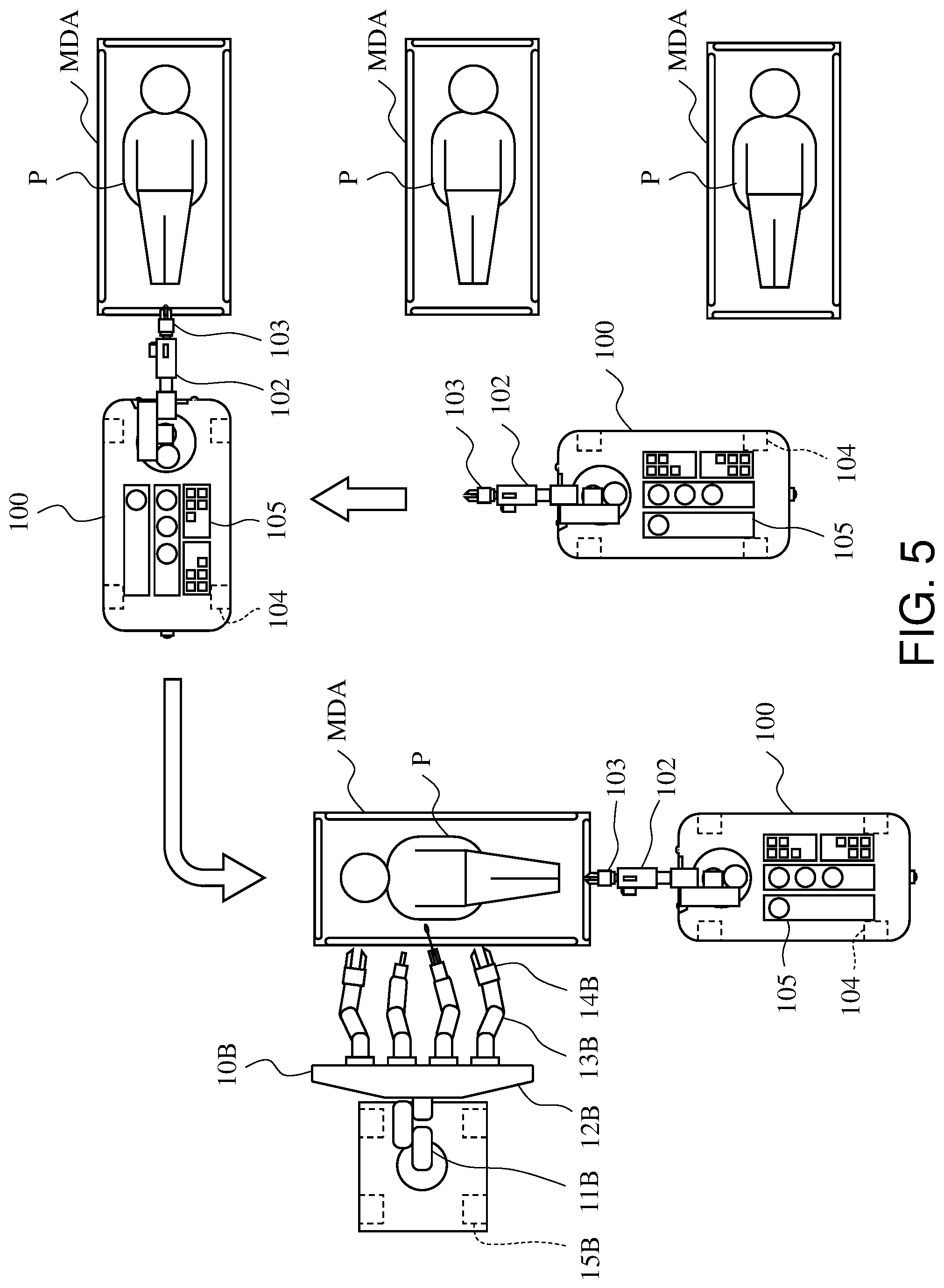 Patent US12588962 Figure 5 – Medical support robot and medical robot system