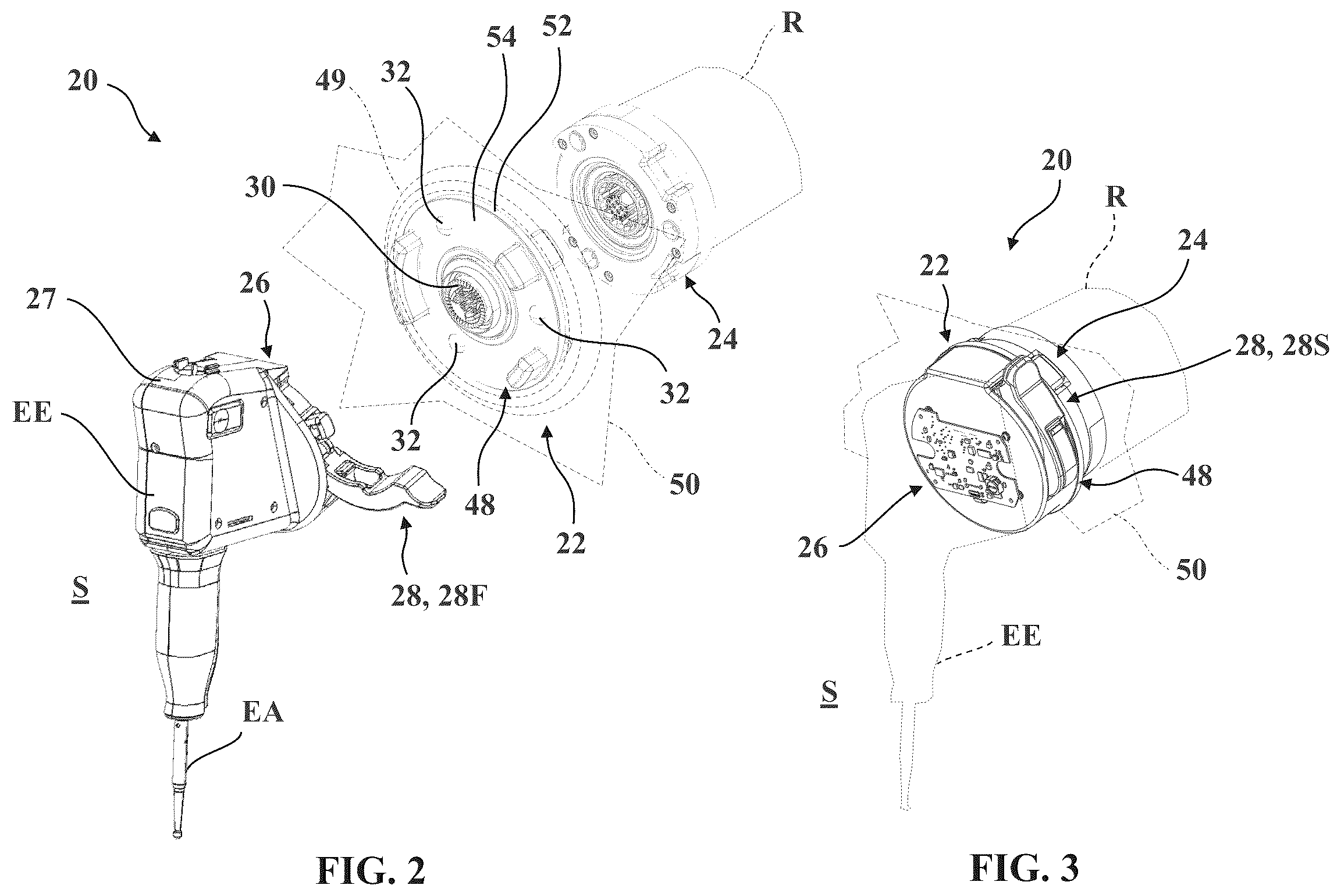 Patent US12588966 Figure 2 – Robotic surgical system with illumination device to indicate mounting assembly installation condition