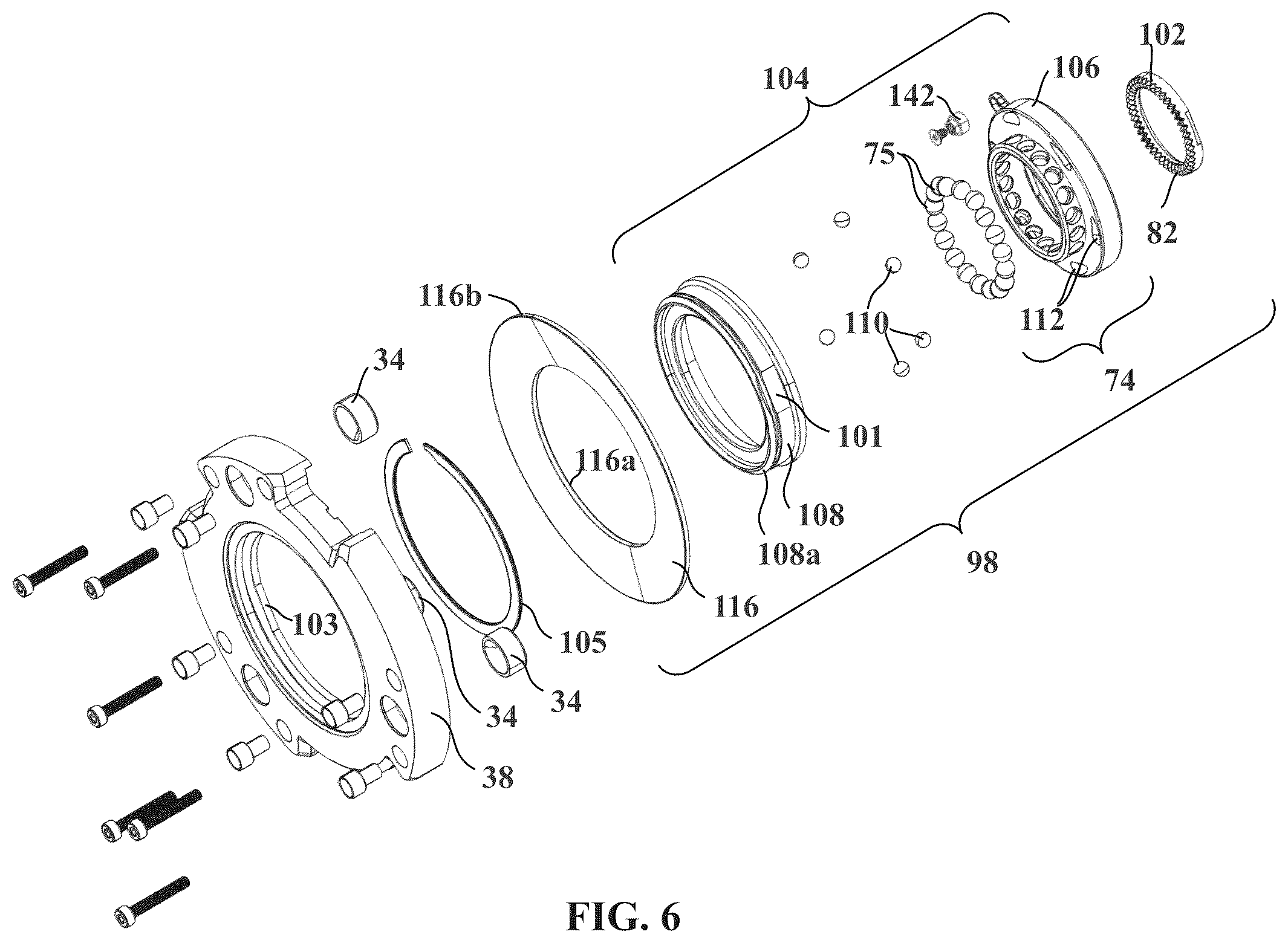 Patent US12588966 Figure 6 – Robotic surgical system with illumination device to indicate mounting assembly installation condition