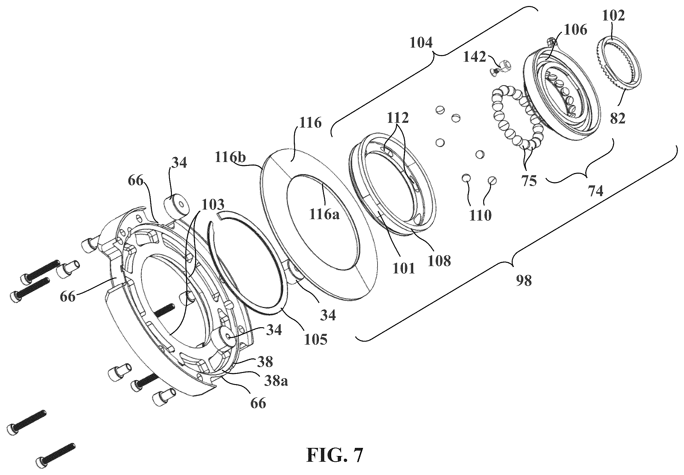 Patent US12588966 Figure 7 – Robotic surgical system with illumination device to indicate mounting assembly installation condition