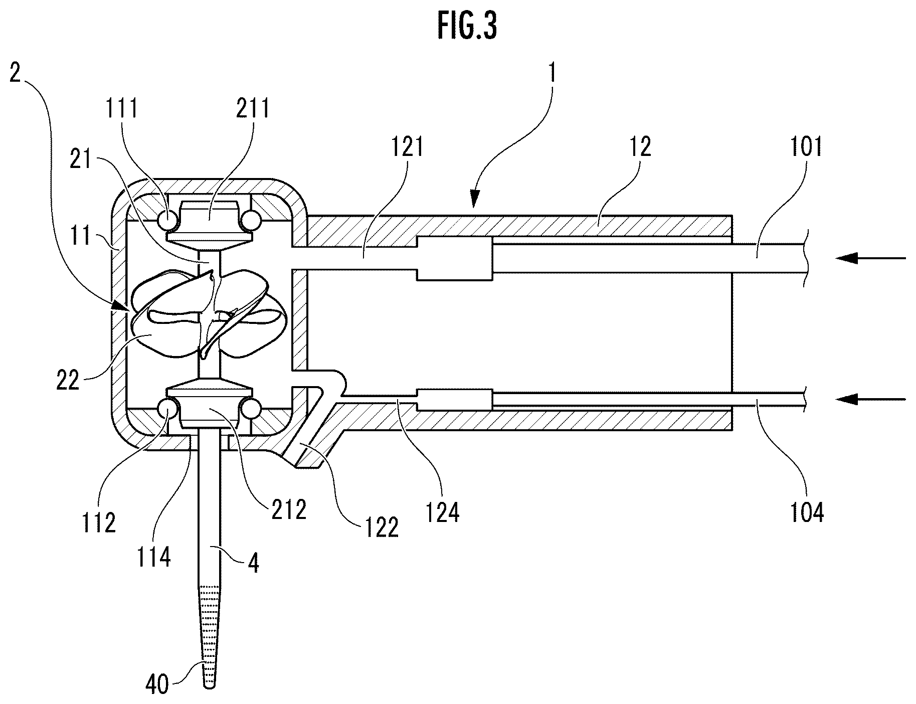 Patent US12588968 Figure 2 – Dental handpeice