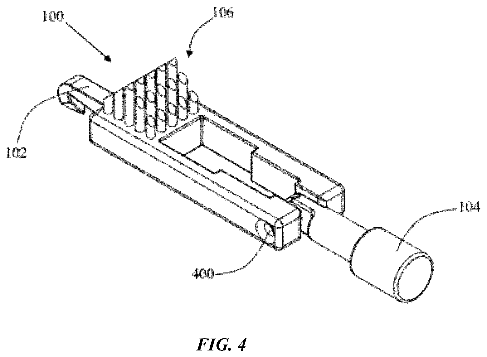 Patent US12588974 Figure 4 – Orthodontic tool comprising hook, chewy and brush members
