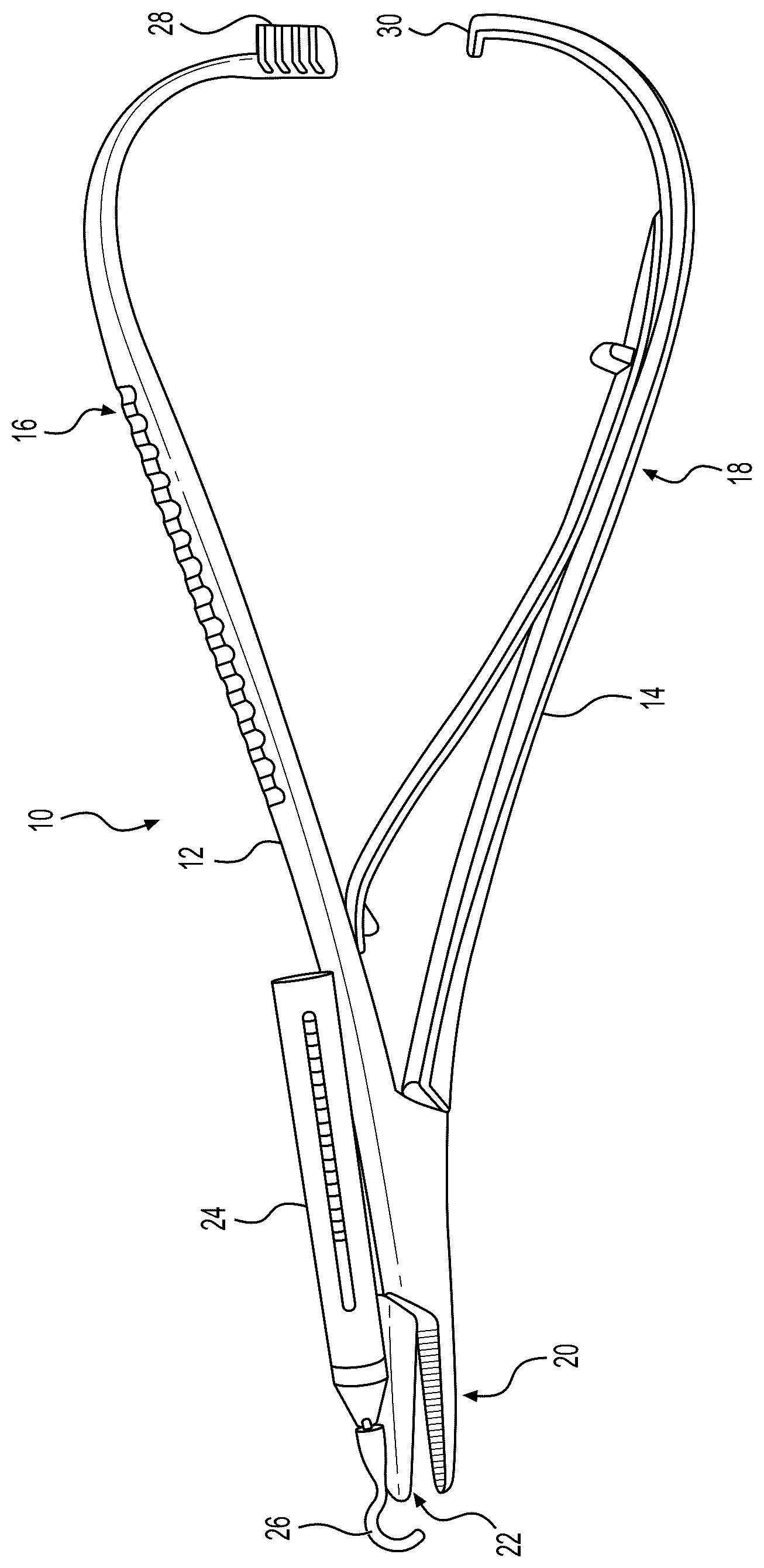 Patent US12588975 Figure 1 – Orthodontic pliers with force scale