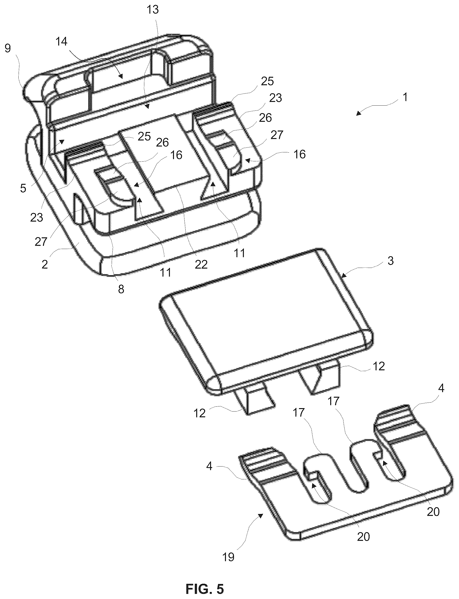 Patent US12588979 Figure 3 – Active self-ligating orthodontic bracket
